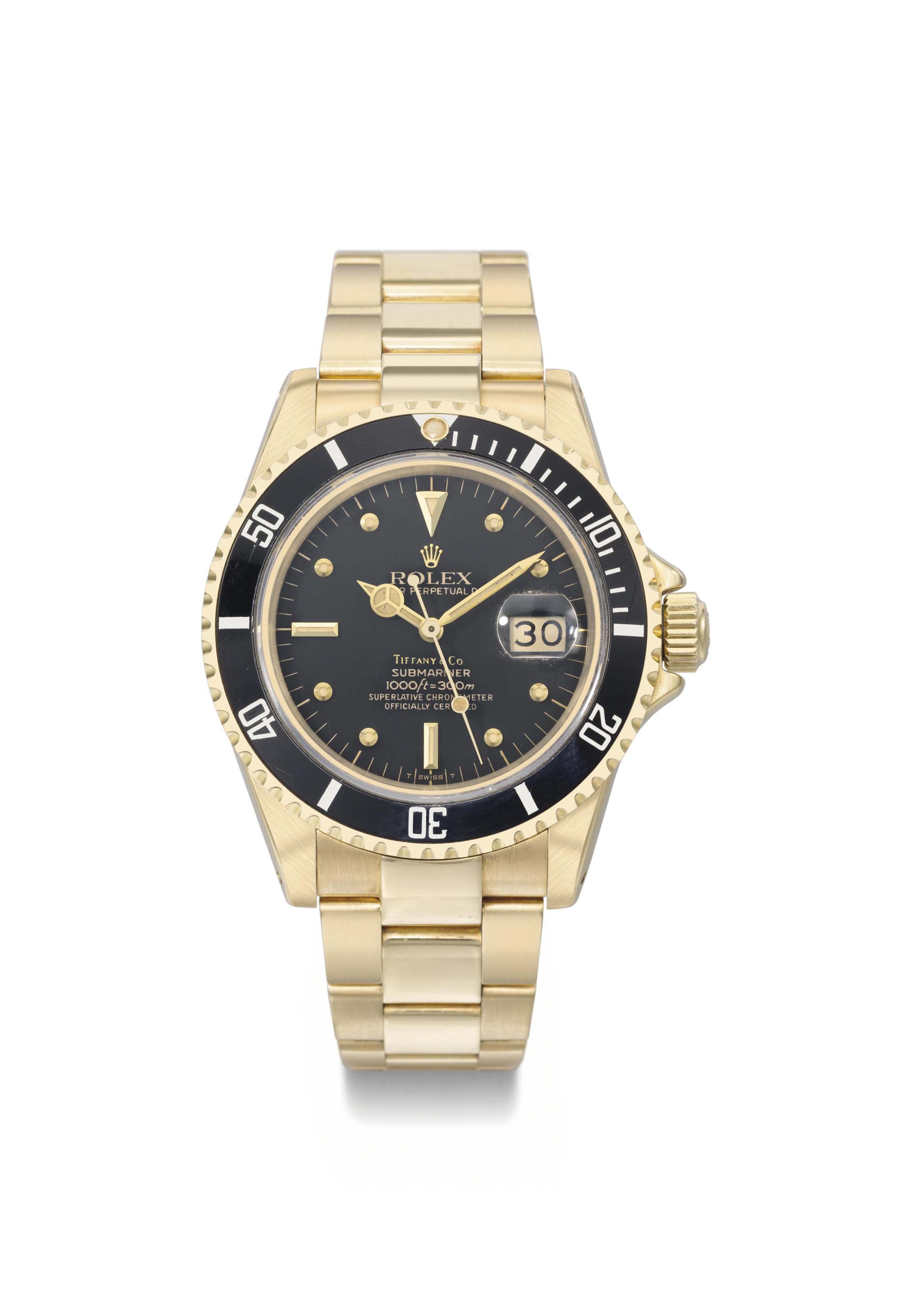 tiffany & co gold rolex submariner