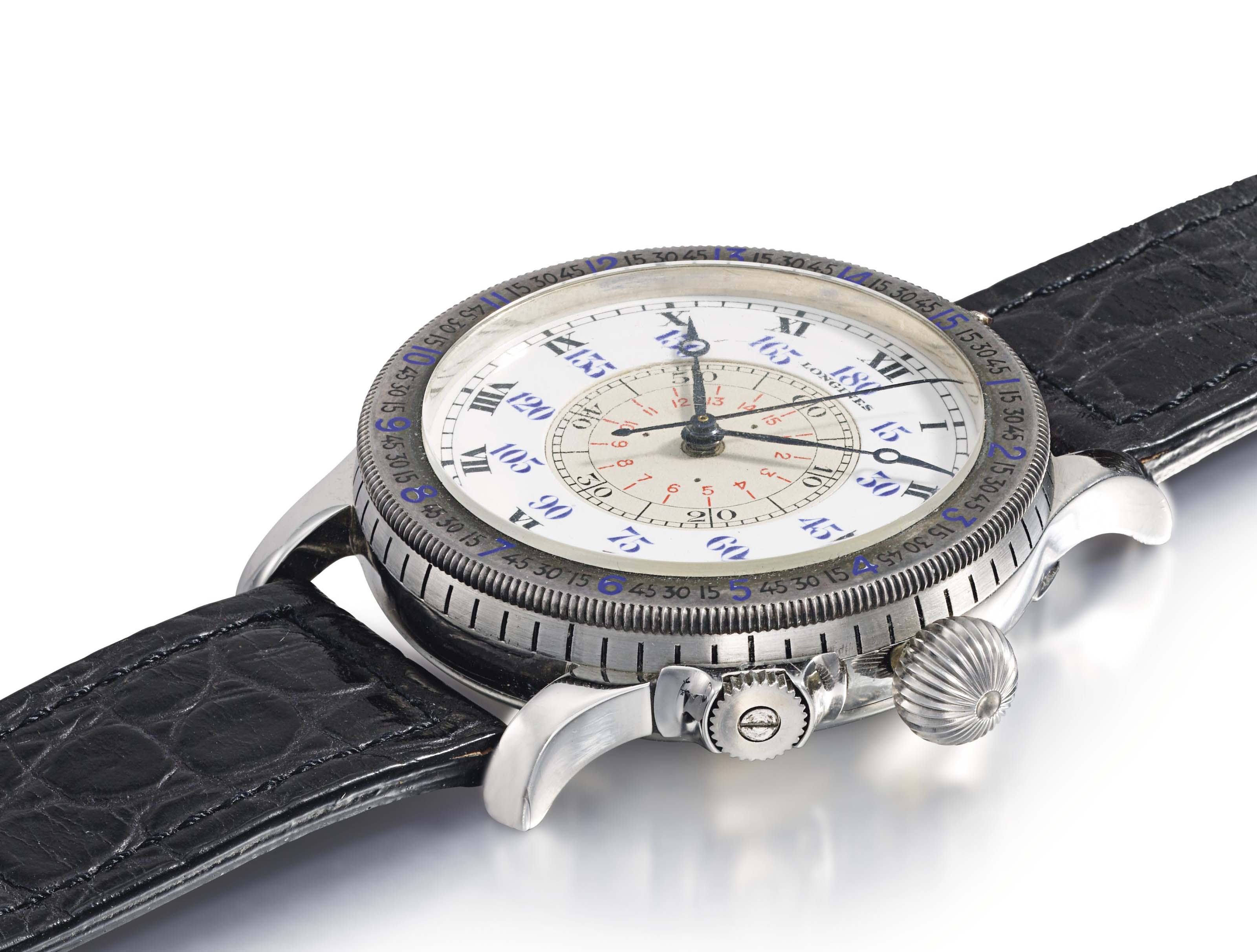 stainless steel aviator's wristwatch 