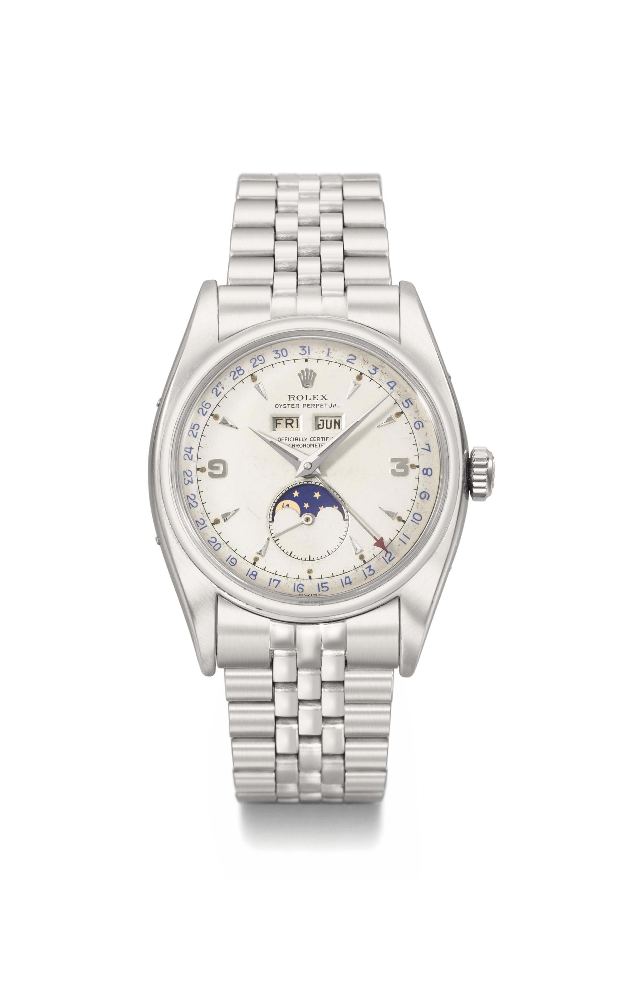 rolex oyster perpetual moonphase triple calendar