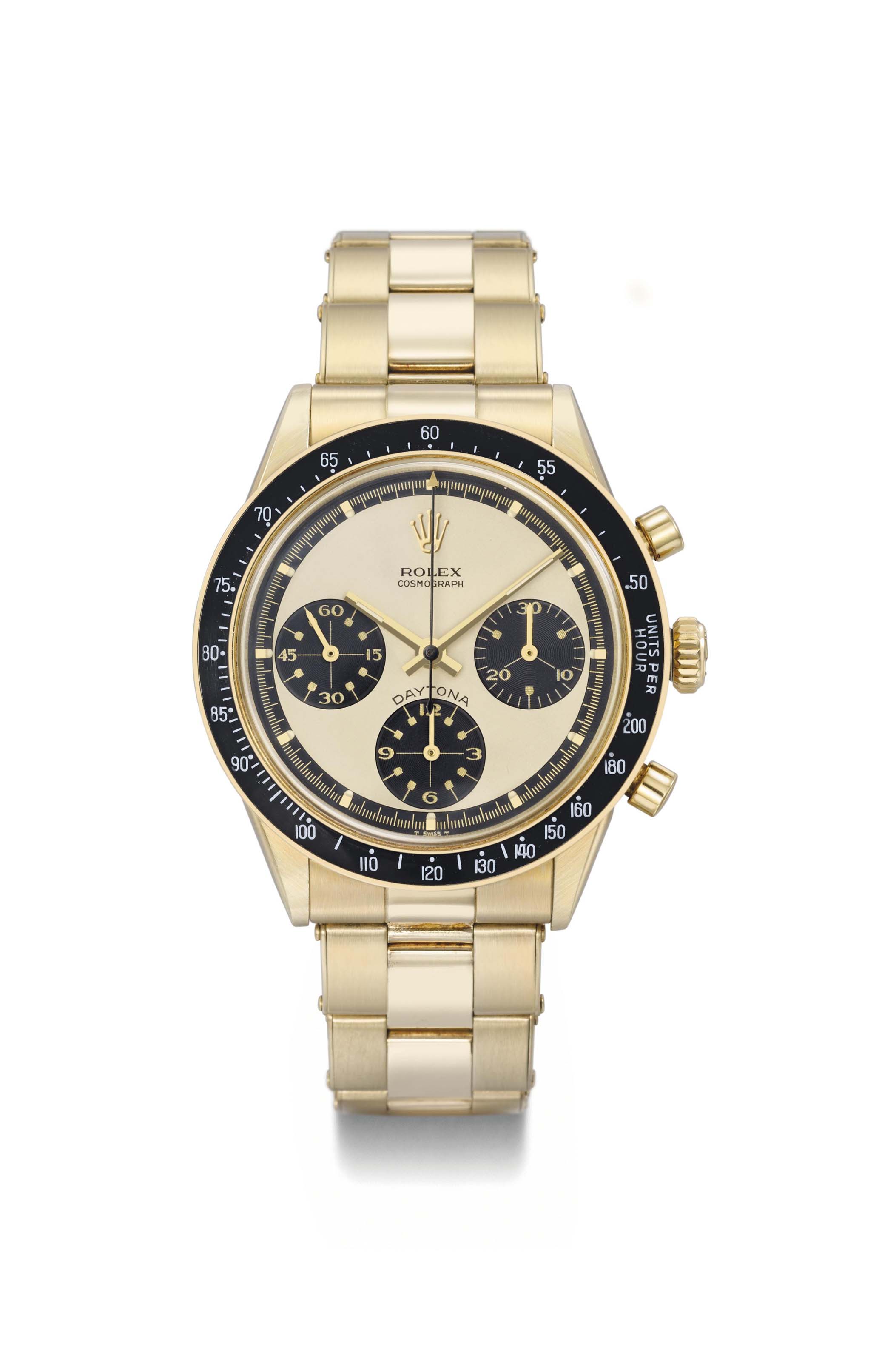 Rolex An Extremely Rare And Important Stainless Steel Chronograph Wristwatch With Pulsation Dial And Bracelet
