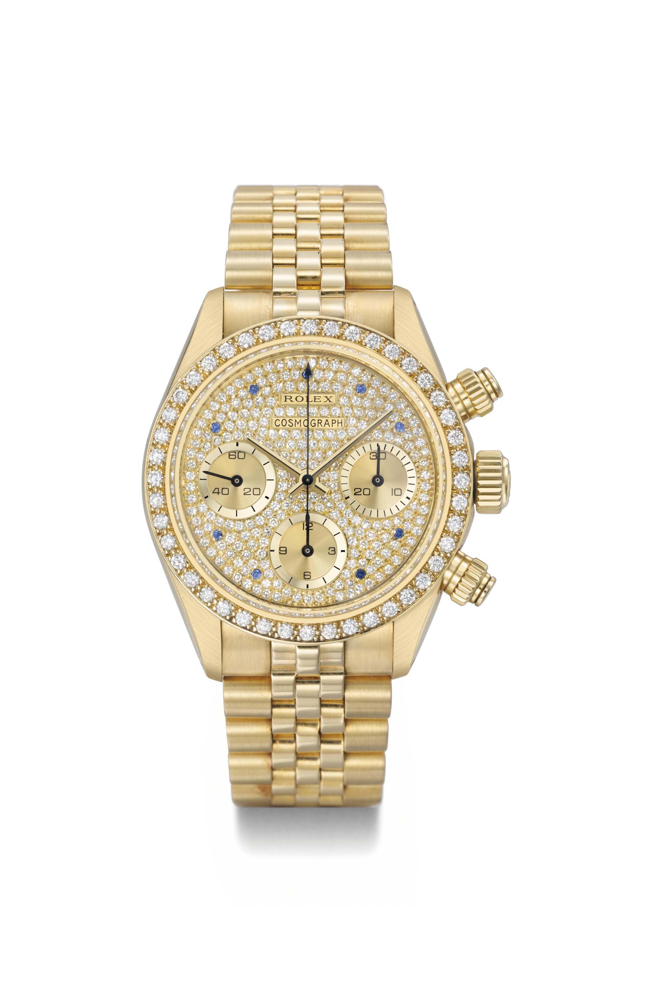 gold diamond encrusted rolex