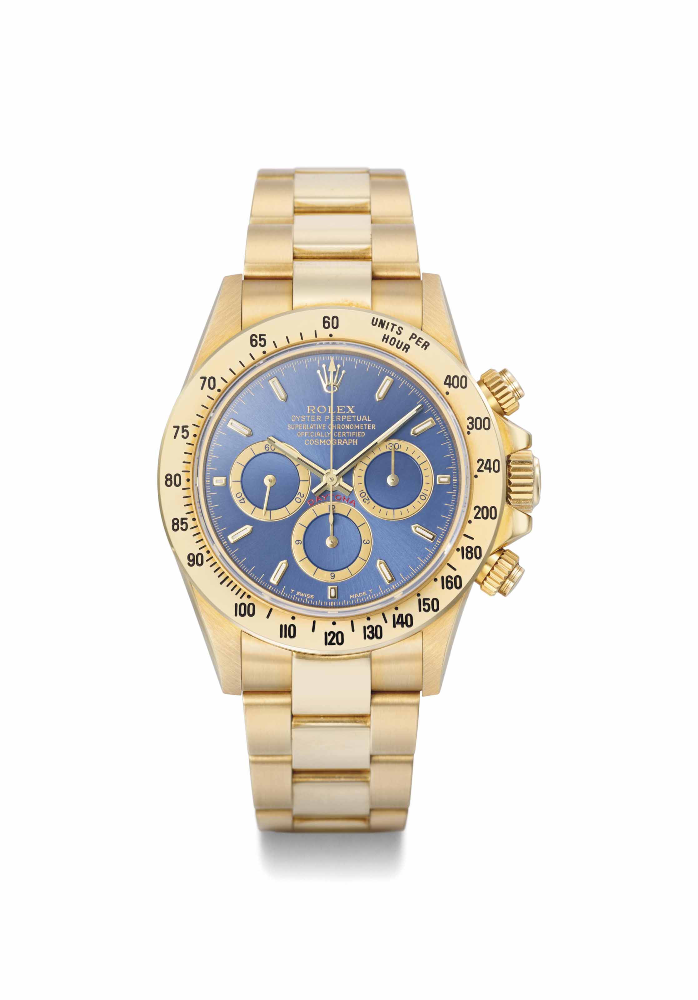 Rolex. An extremely rare and attractive 18K gold automatic ...