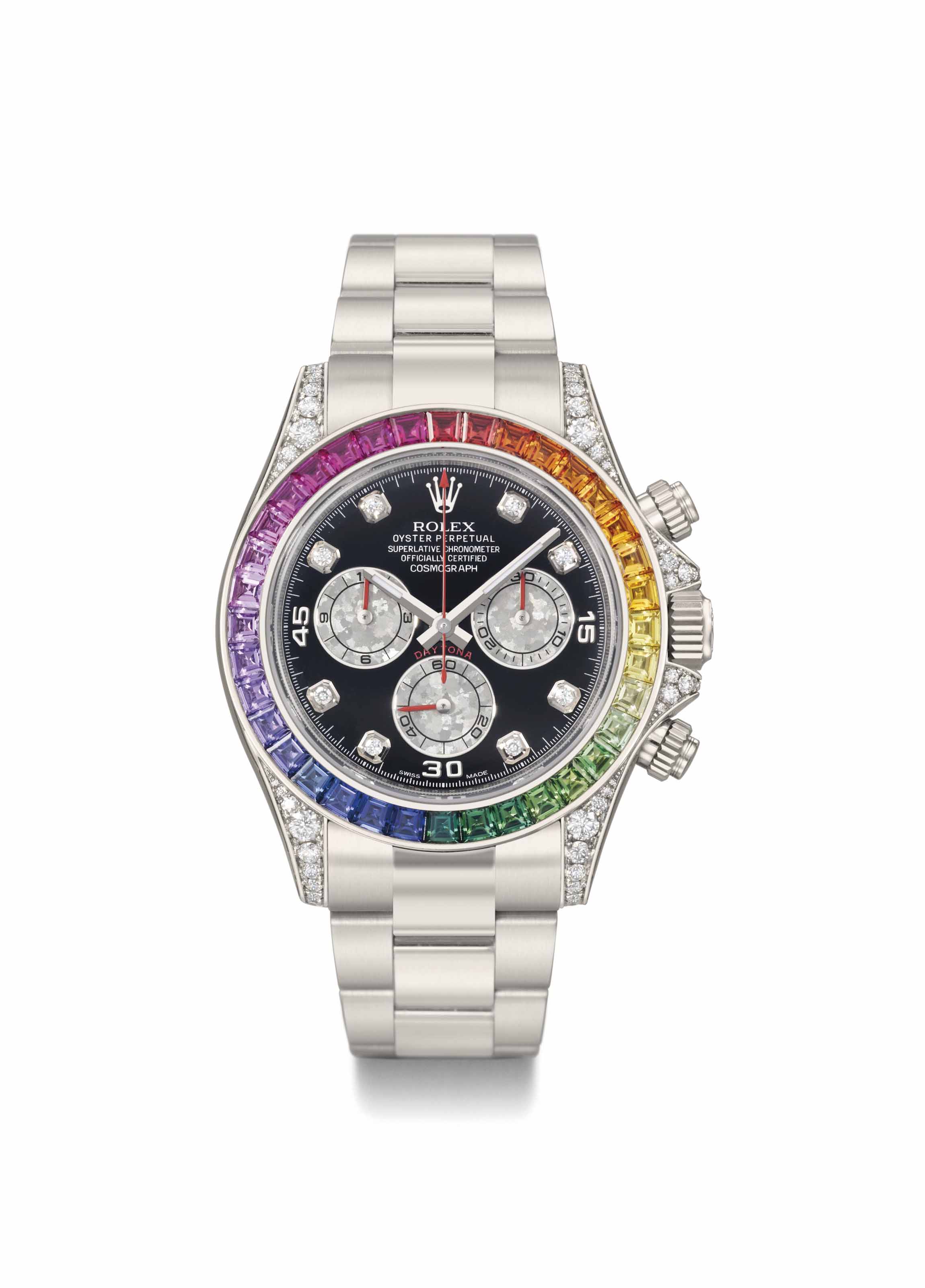 multi coloured diamond rolex