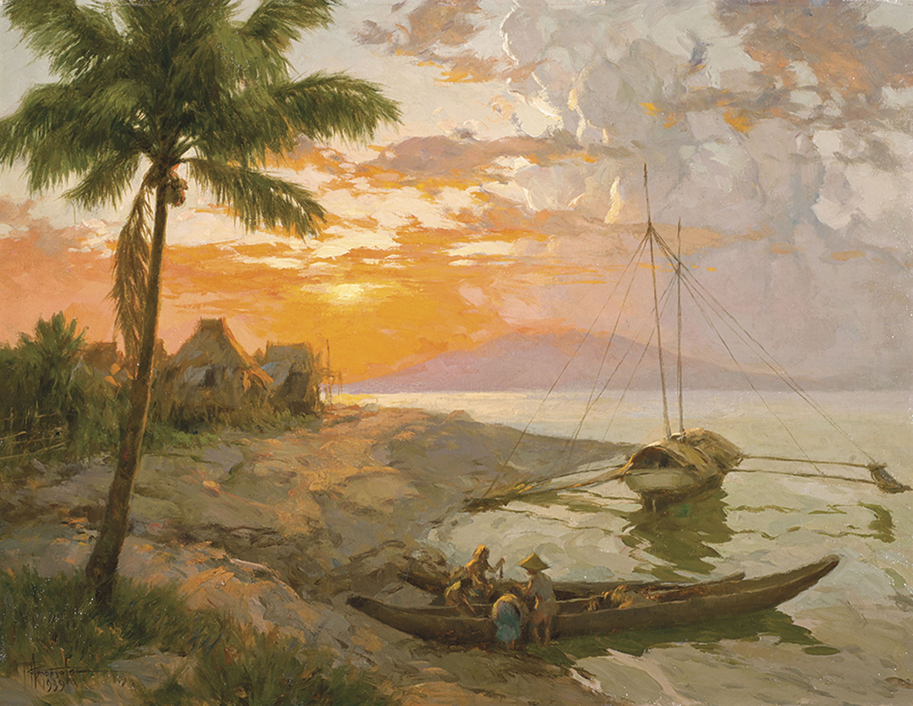 Fernando Cueto Amorsolo Filipino 1892 1972 View Of Bataan