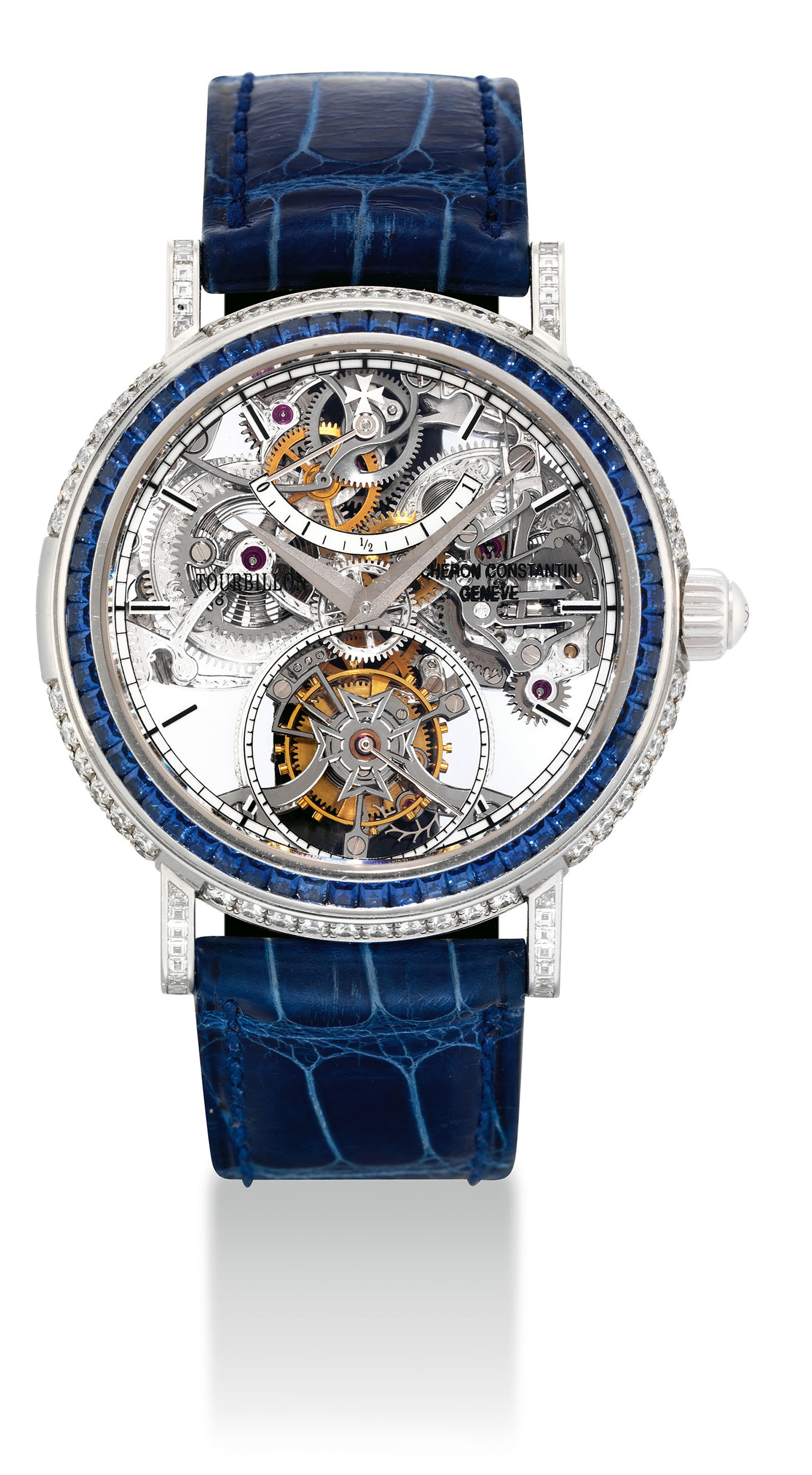 VACHERON CONSTANTIN. A VERY FINE AND UNIQUE PLATINUM DIAMOND AND