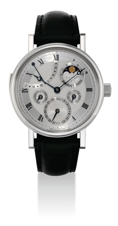 BREGUET A VERY FINE AND RARE PLATINUM MINUTE REPEATING PERPETUAL