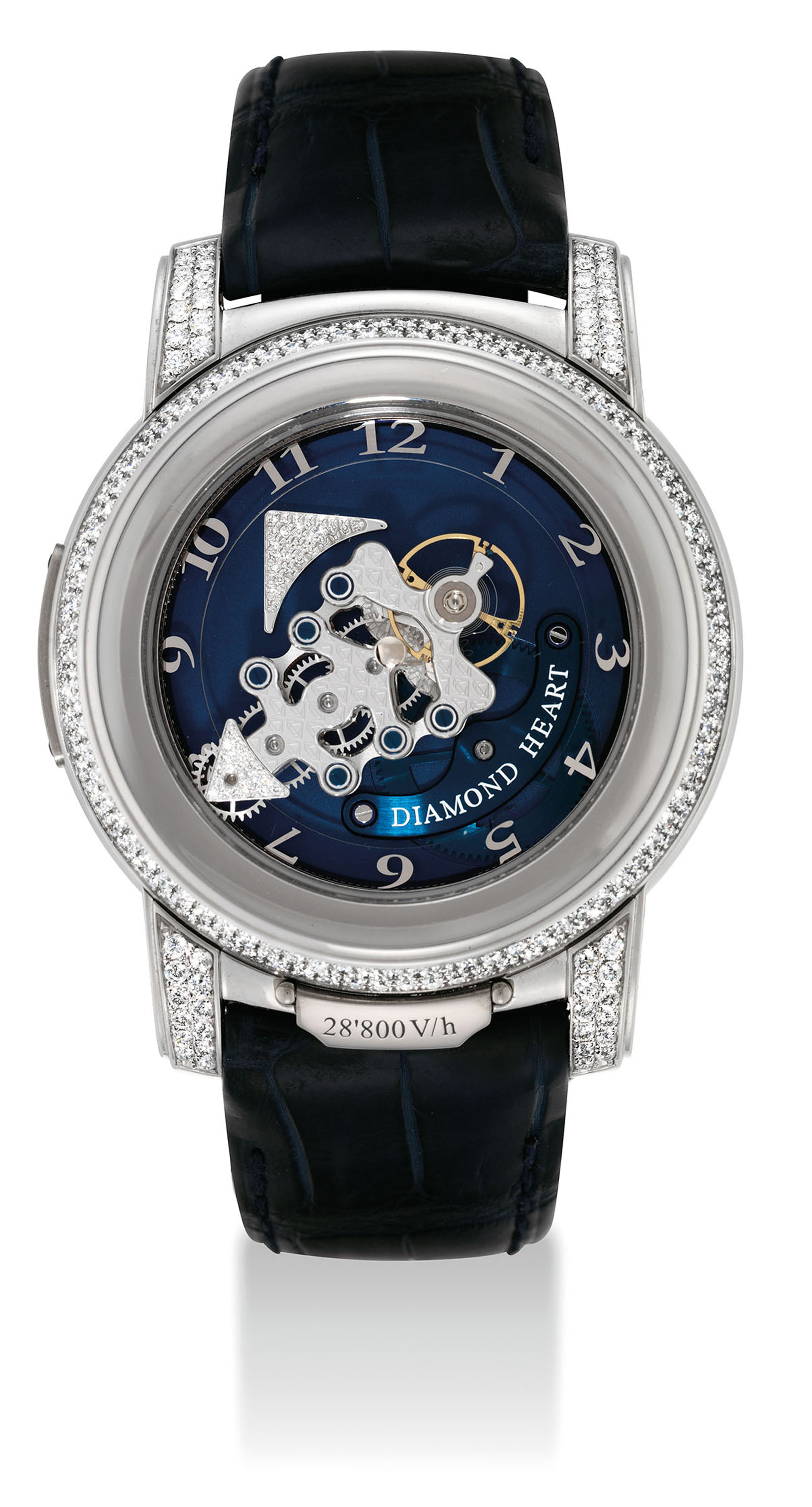 ULYSSE NARDIN. A VERY FINE AND RARE PLATINUM AND DIAMOND ...
