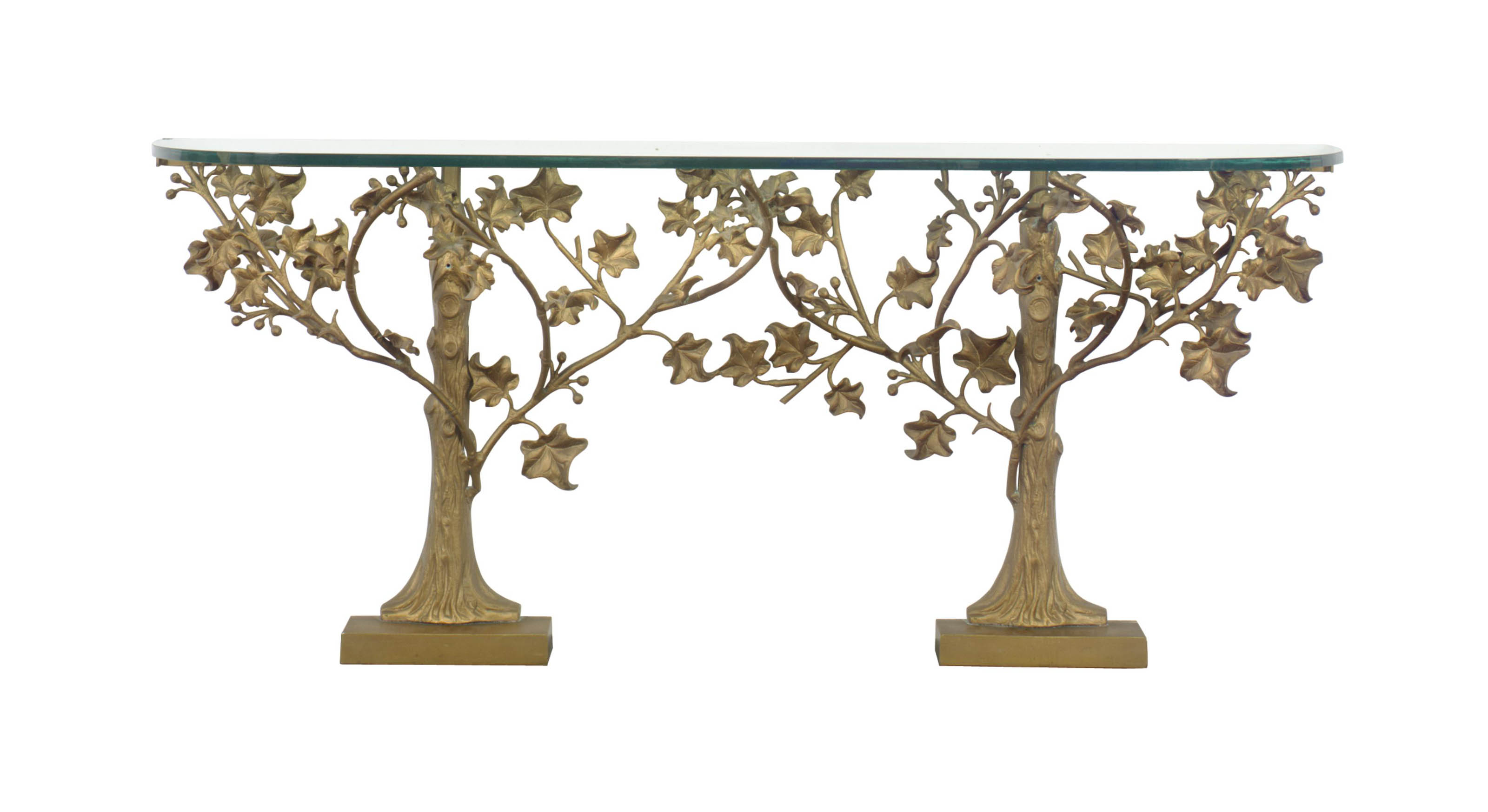 Metal Console Tables Glass Top Images