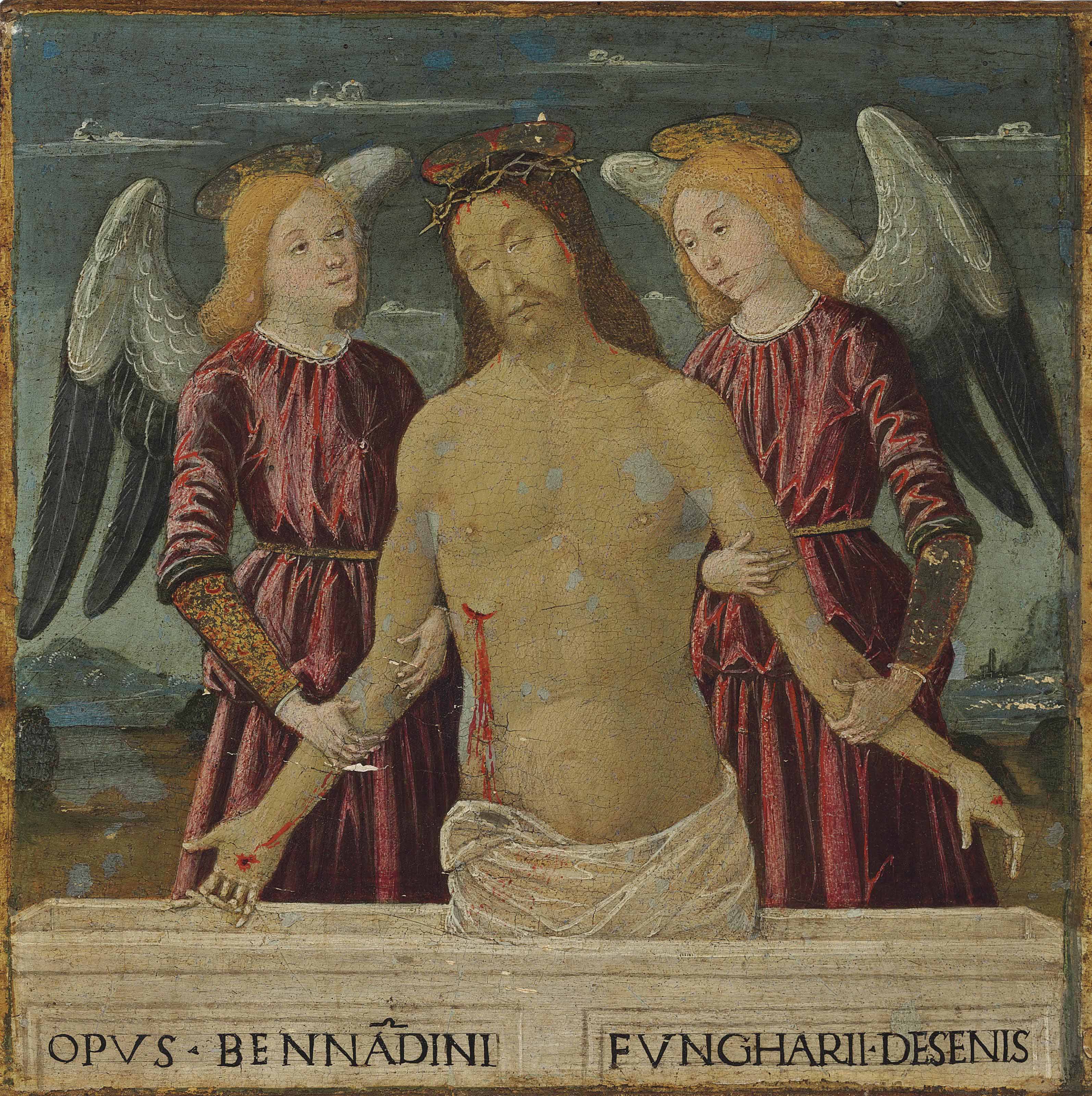 Bernardino Fungai Siena 1460 1516 Christ Supported By Two Angels 16th Century 15th Century Christie S