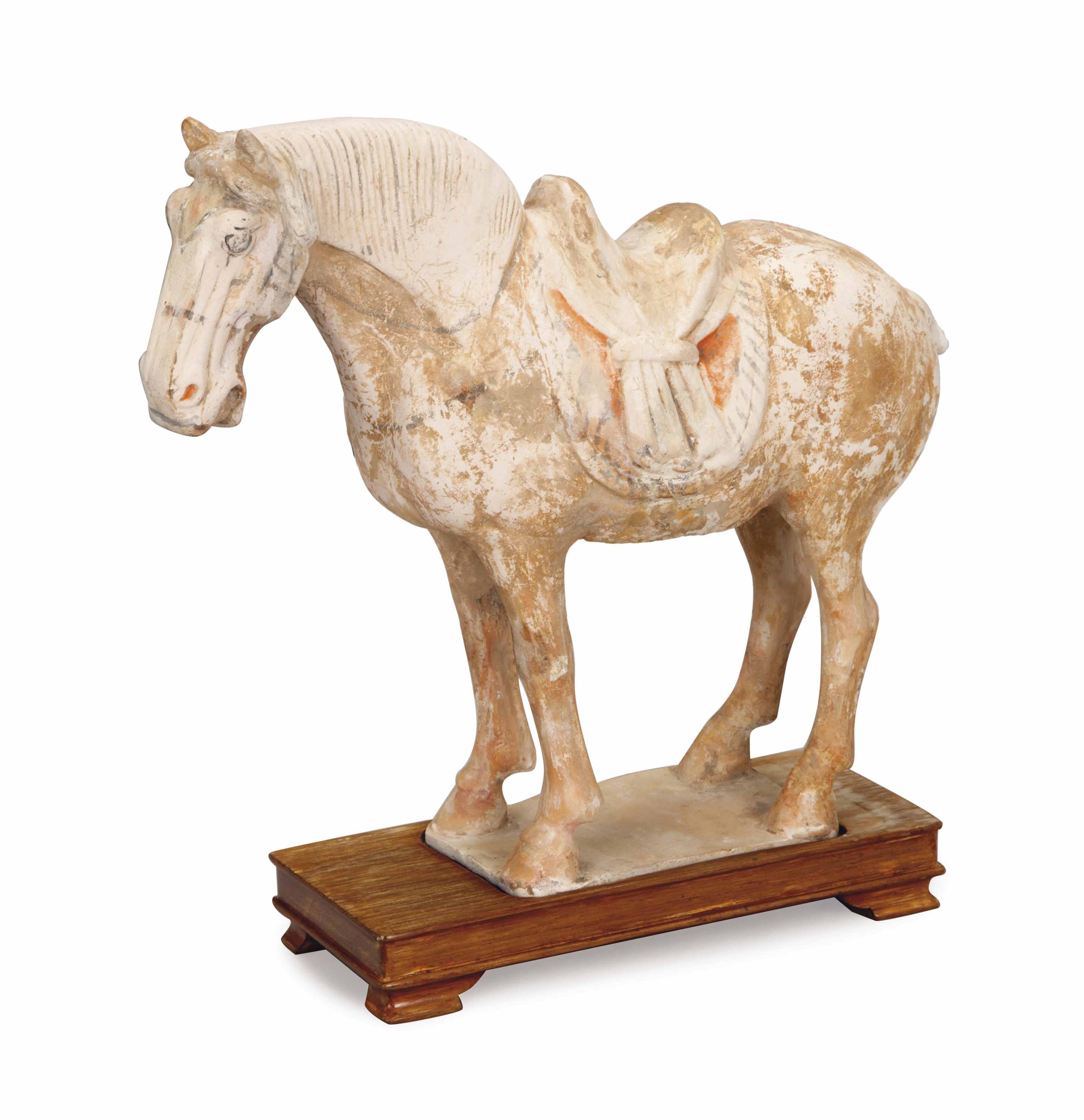 A CHINESE PAINTED POTTERY HORSE, , TANG DYNASTY (618908) Christie's
