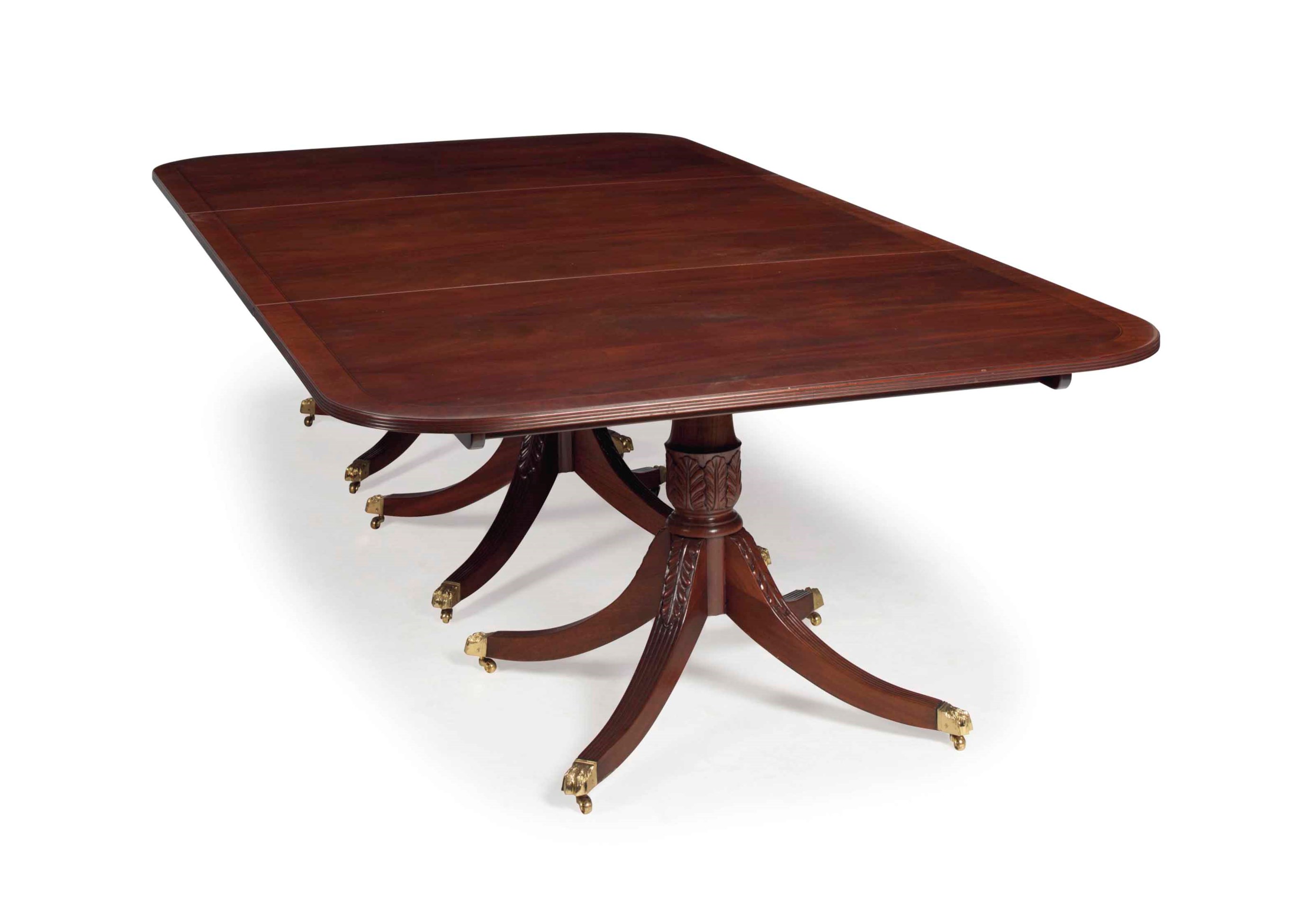 A MAHOGANY TRIPLEPEDESTAL DINING TABLE, , MODERN, Christie's