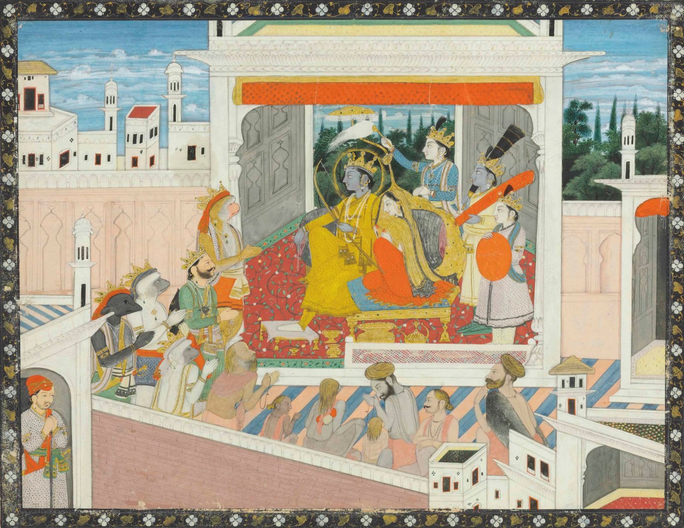 a-folio-from-the-ramayana-the-coronation-of-rama-india-guler-circa