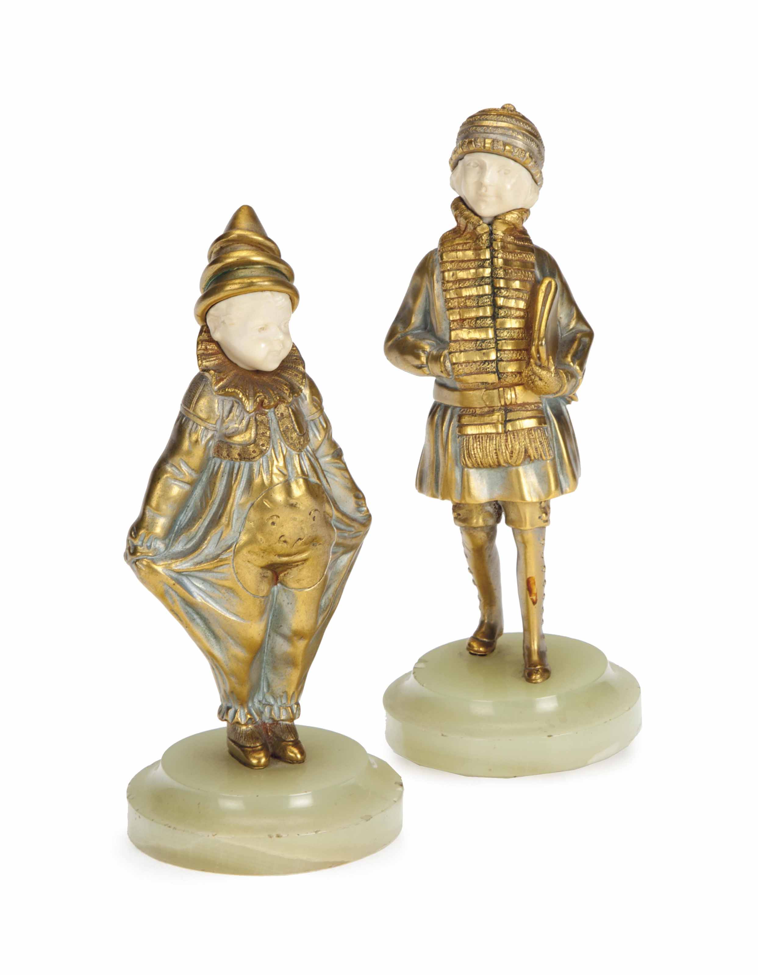 bronze and ivory figures
