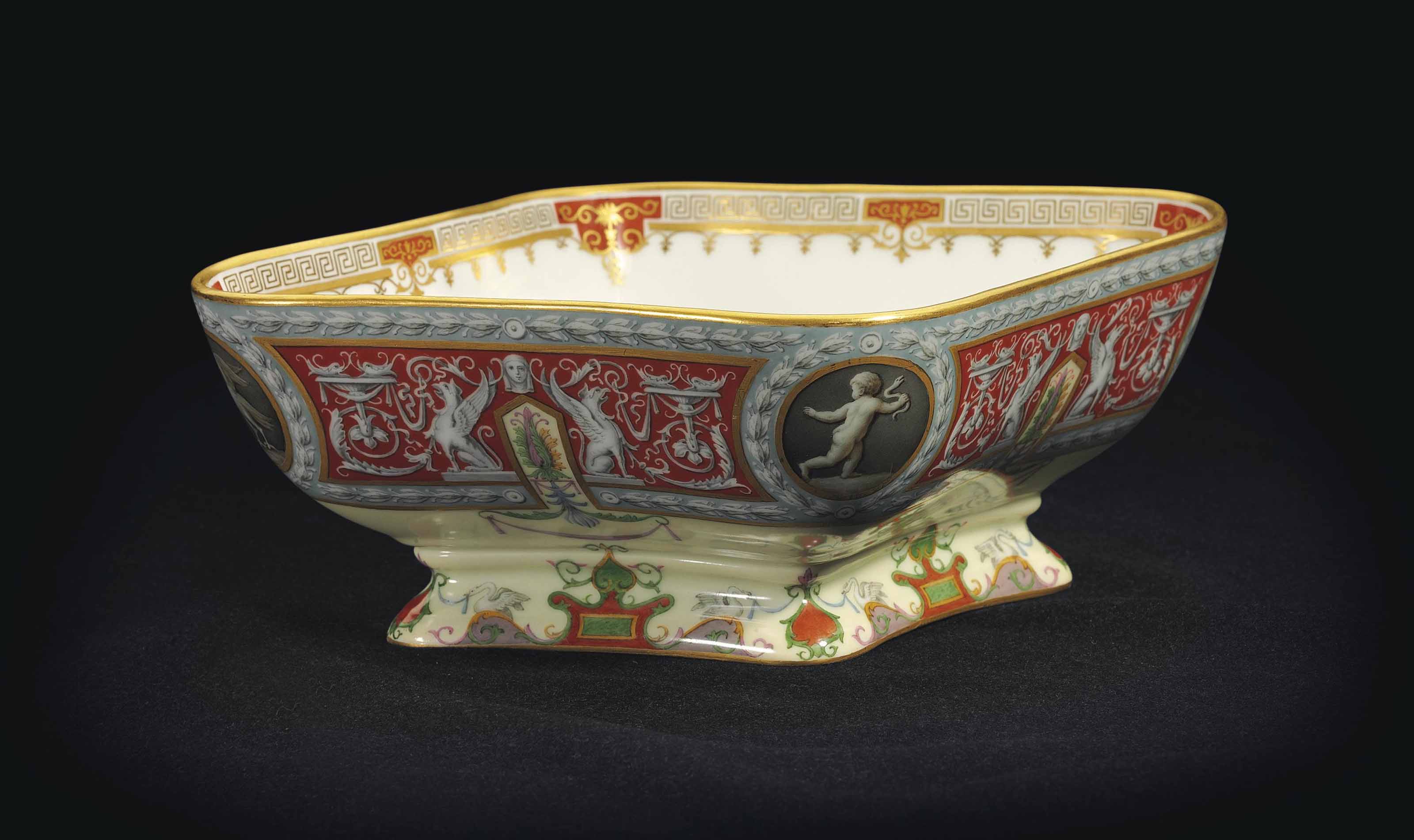 A PORCELAIN SERVING BOWL FROM THE RAPHAEL SERVICE , BY THE IMPERIAL
