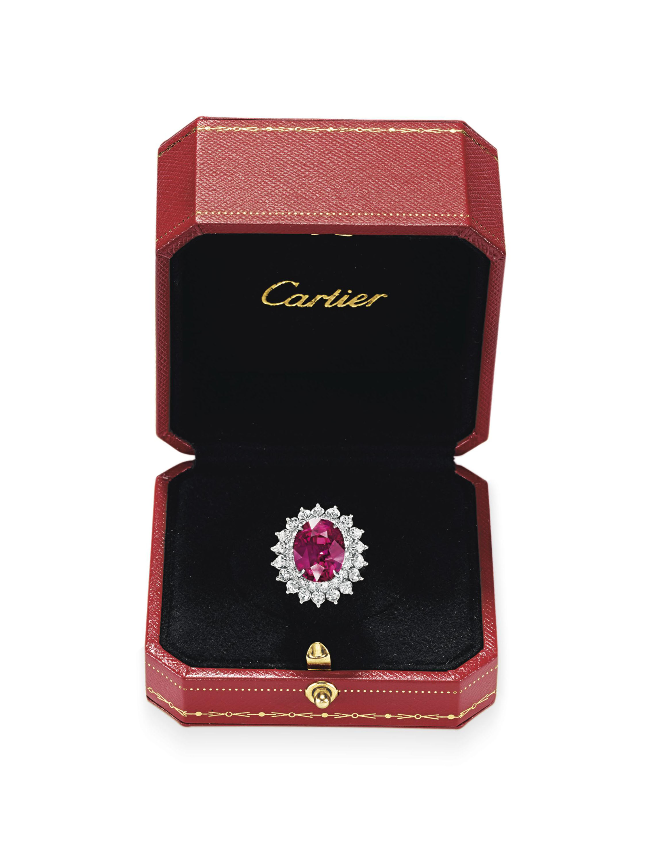 A RUBY AND DIAMOND RING, BY CARTIER