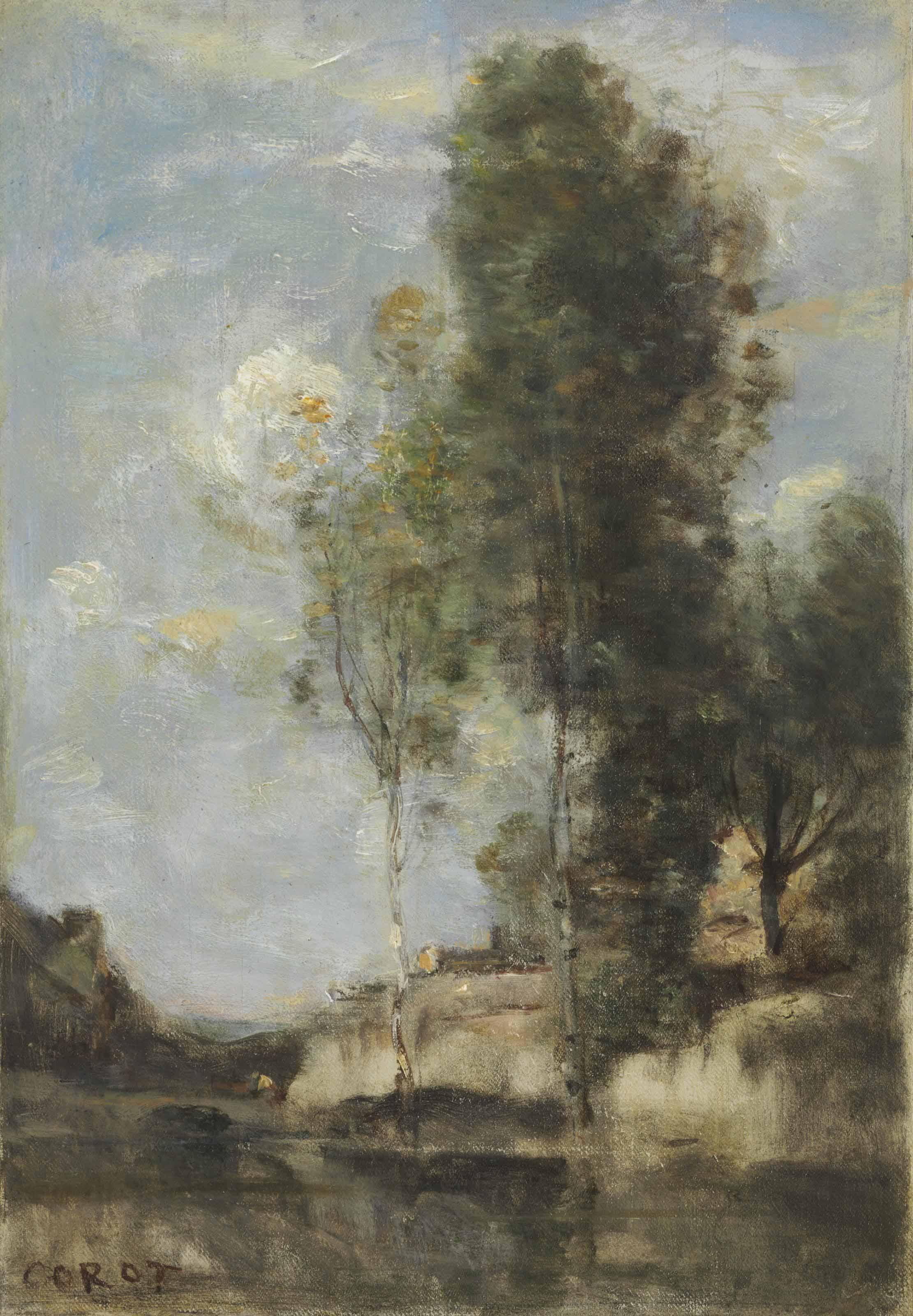 Paysage aux bouleaux argentés 
