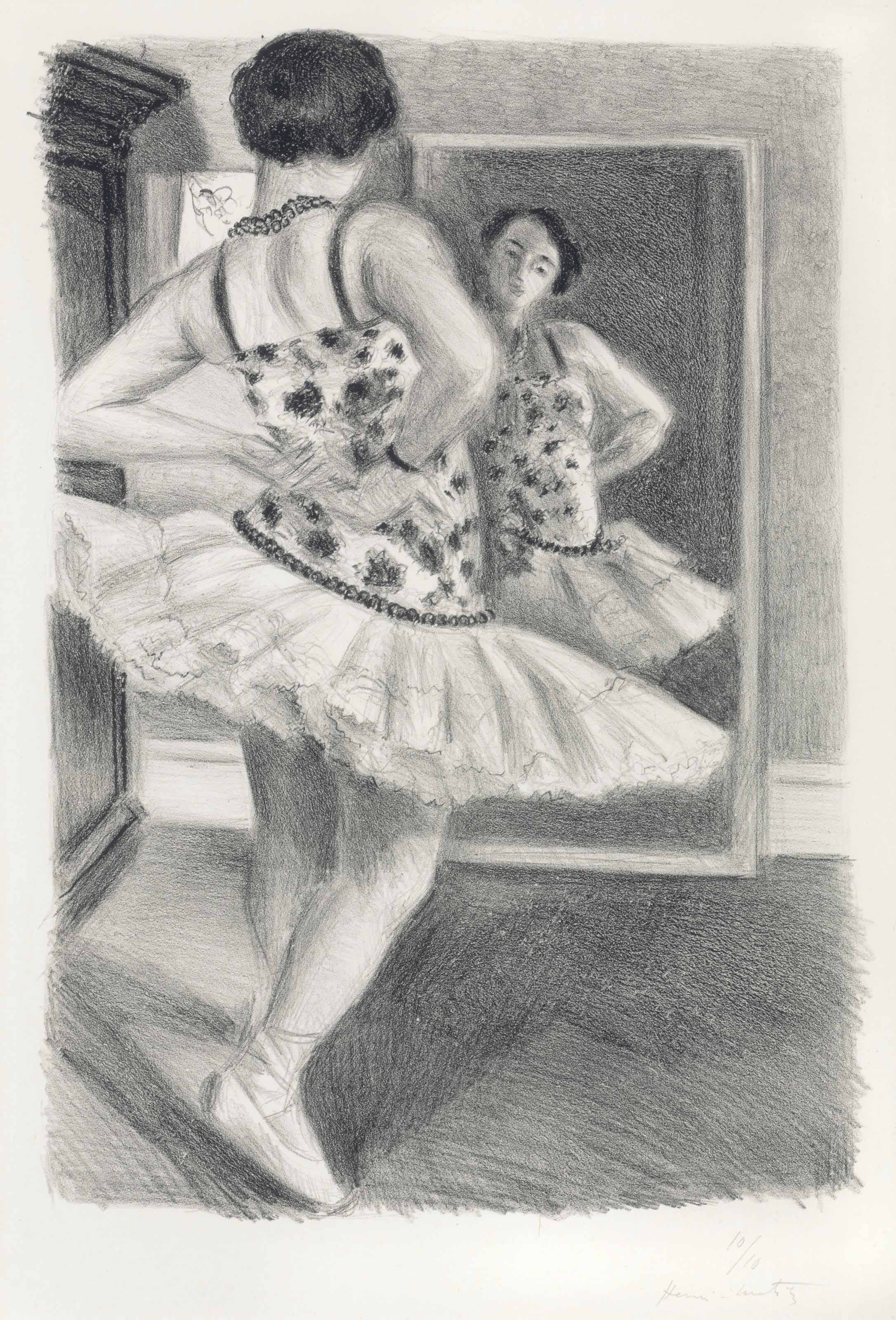 Danseuse reflétée dans la Glace (D. 490) 
