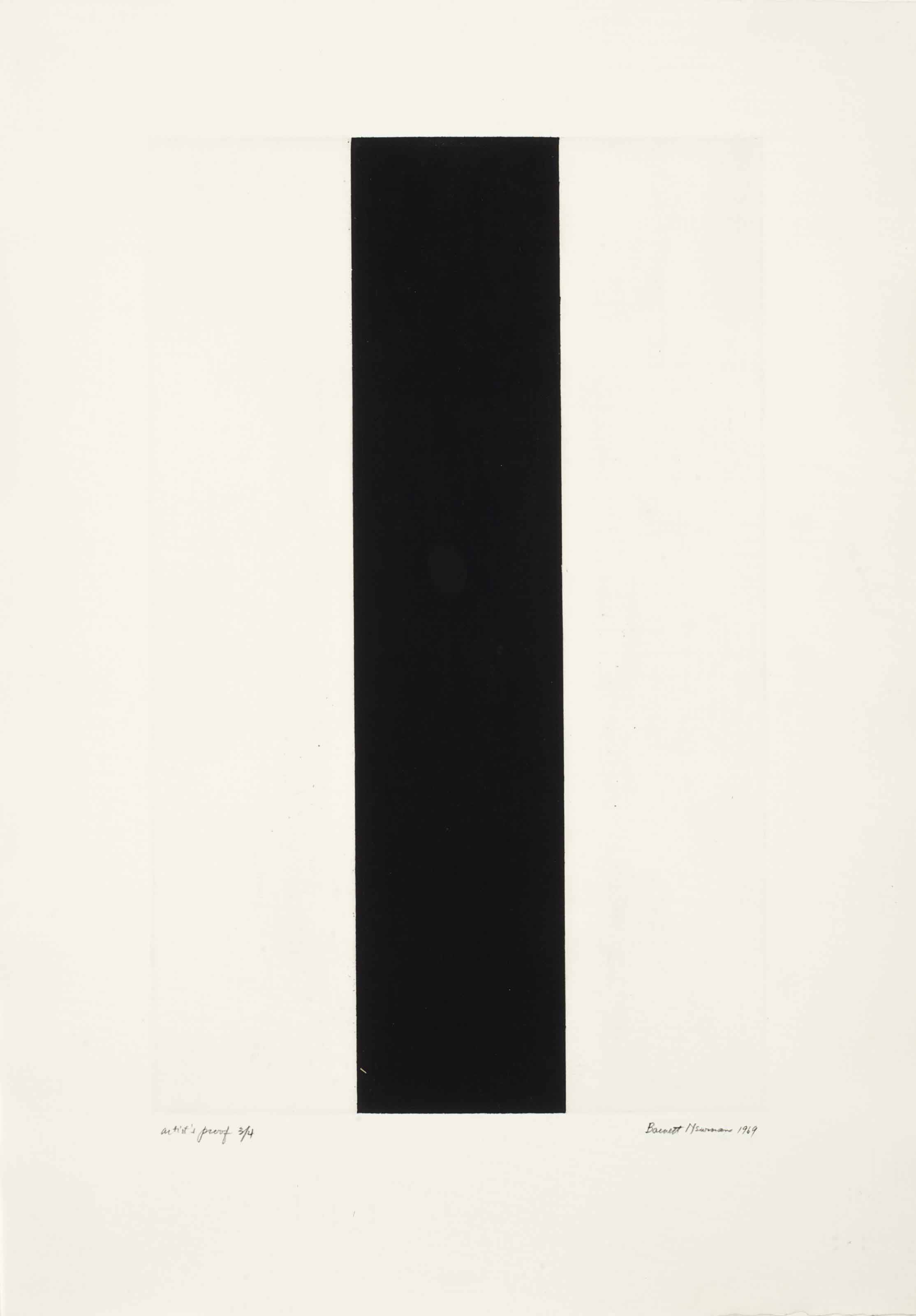 Untitled Etching 2 (The Barnett Newman Foundation 250; Sparks 41) 
