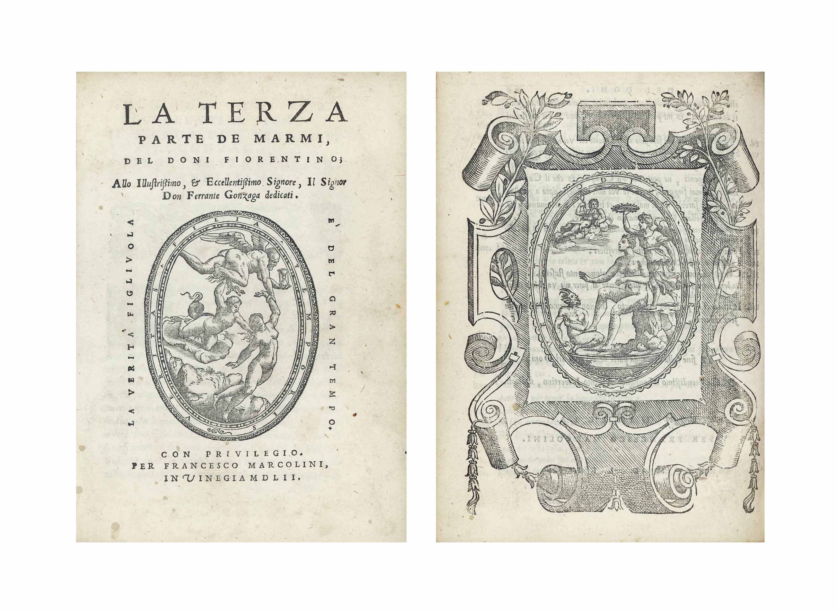 Doni Antonio Francesco I Marmi Venice Francesco Marcolini 1552 53 Christie S
