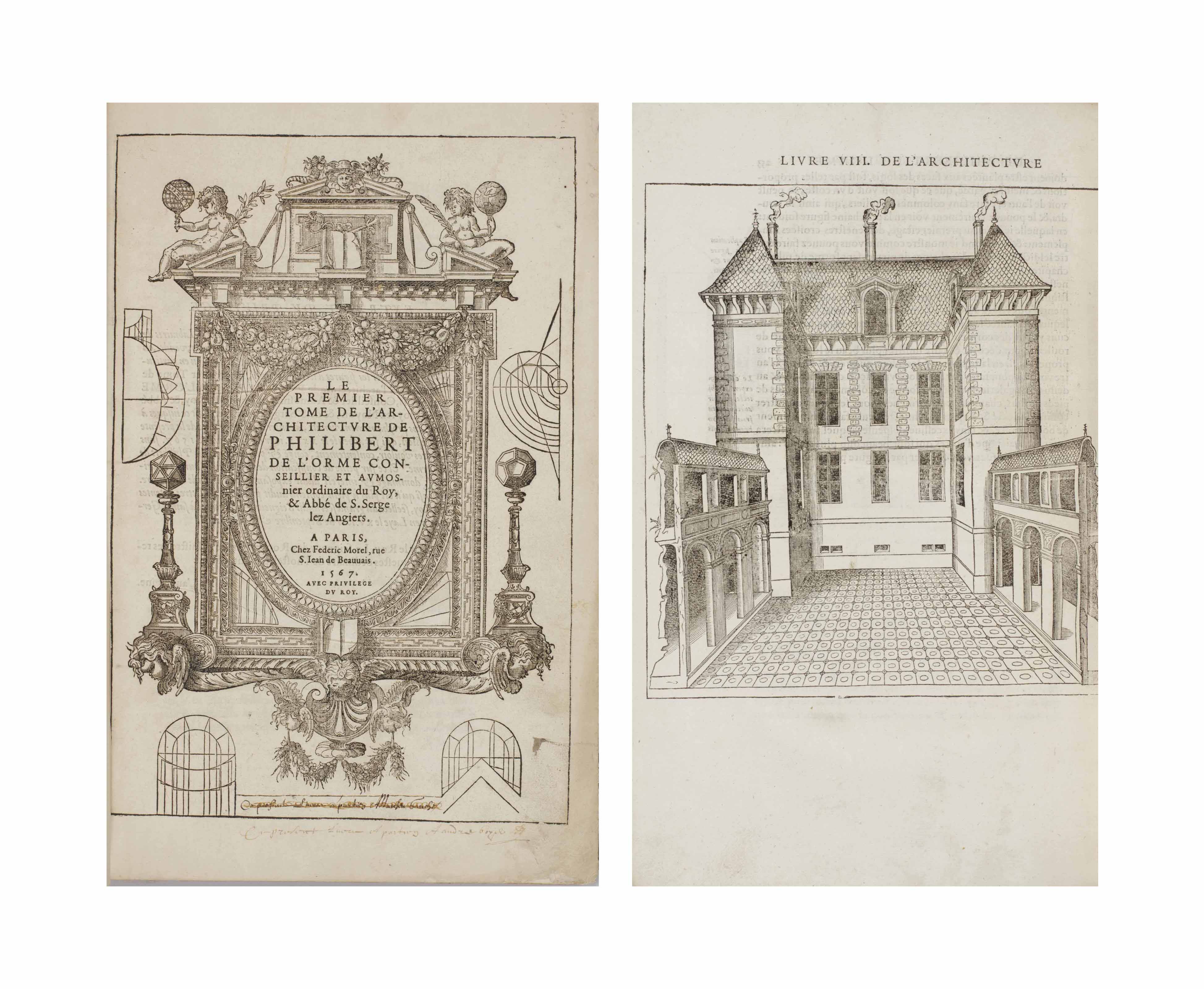 L'ORME, Philibert de (ca 15151570). Le premier tome de l'architecture