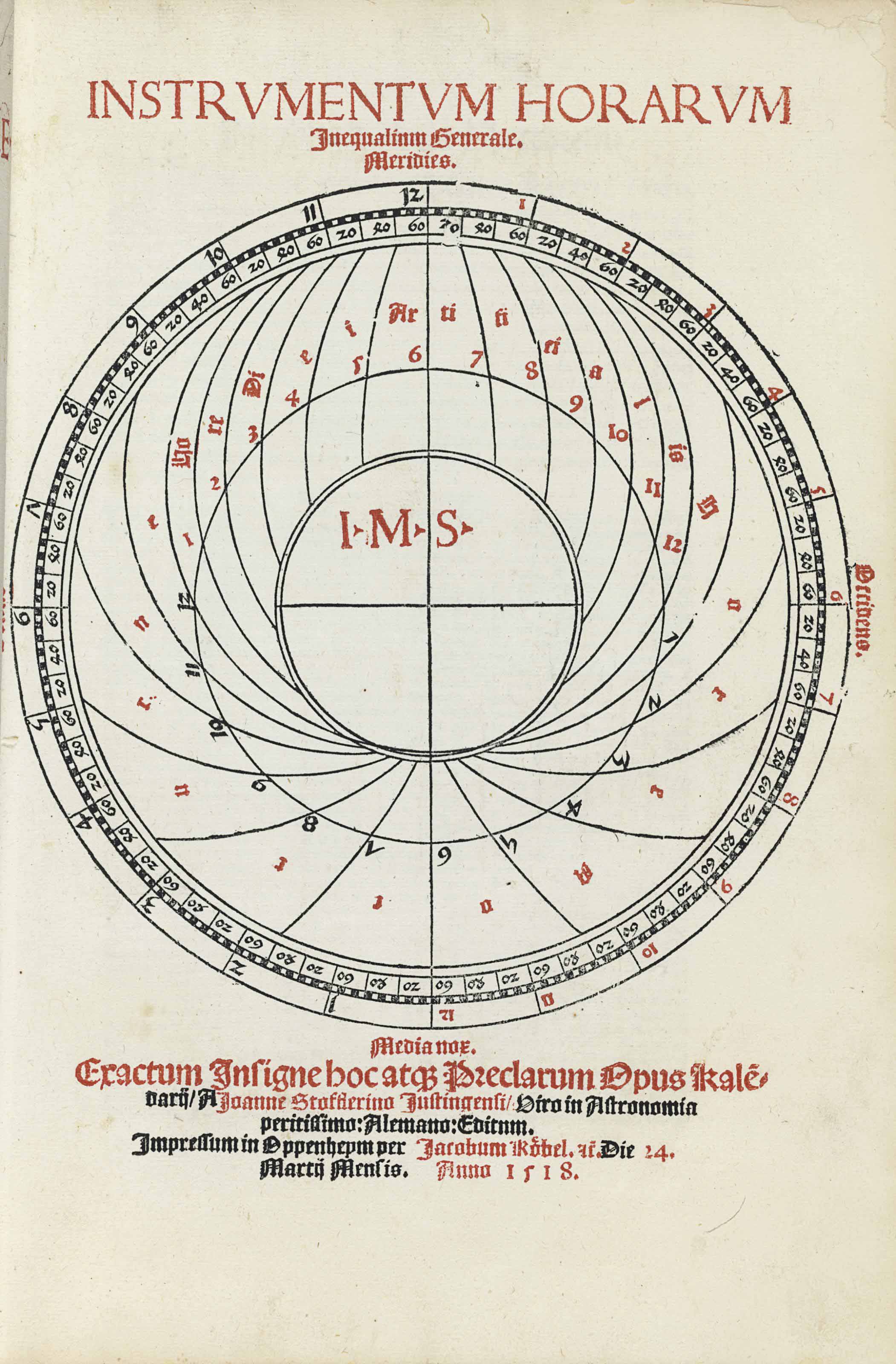 STOEFFLER Johannes (1452 1531) Calendarium romanum magnum Oppenheim