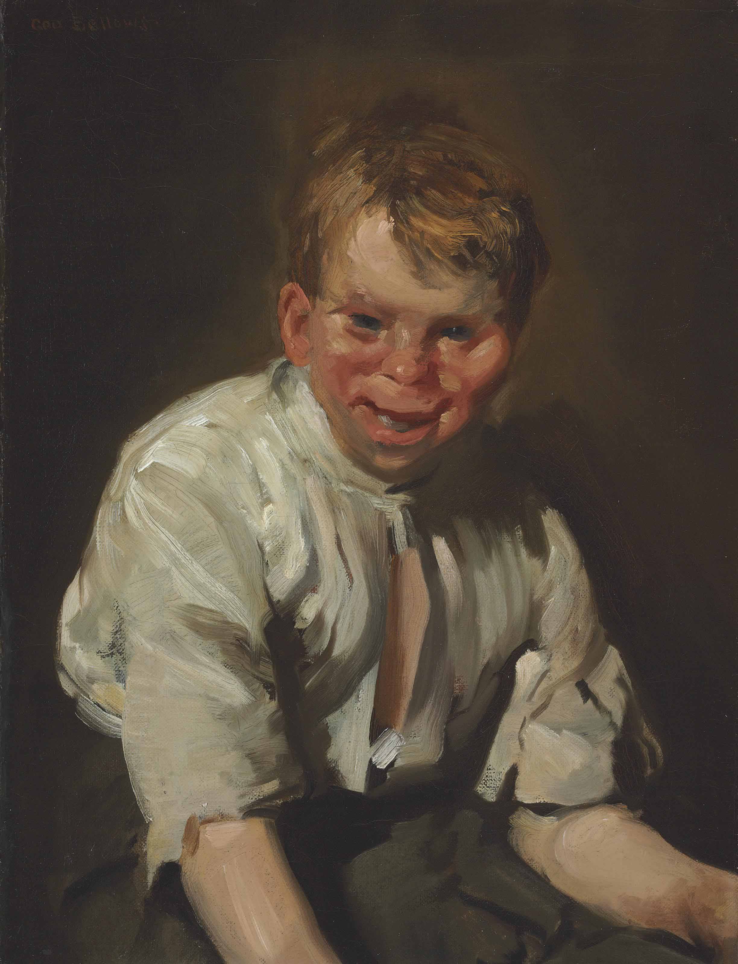 Wesley Bellows (18821925) , Portrait of a Laughing Boy Christie's