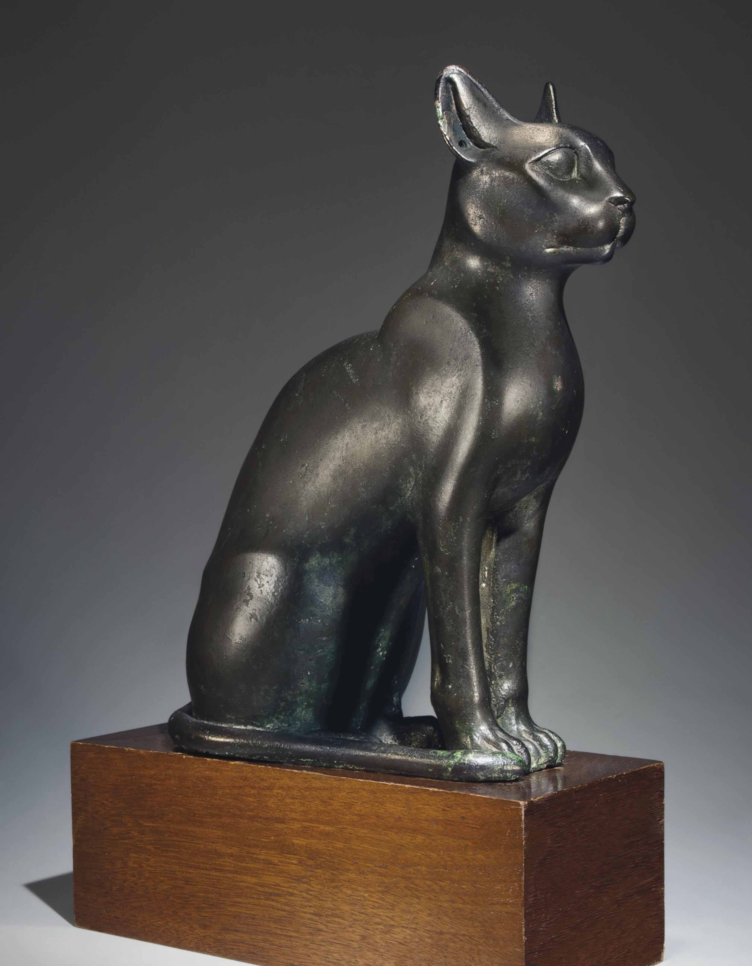 AN EGYPTIAN BRONZE CAT , PTOLEMAIC PERIOD, 30430 B.C. Christie's