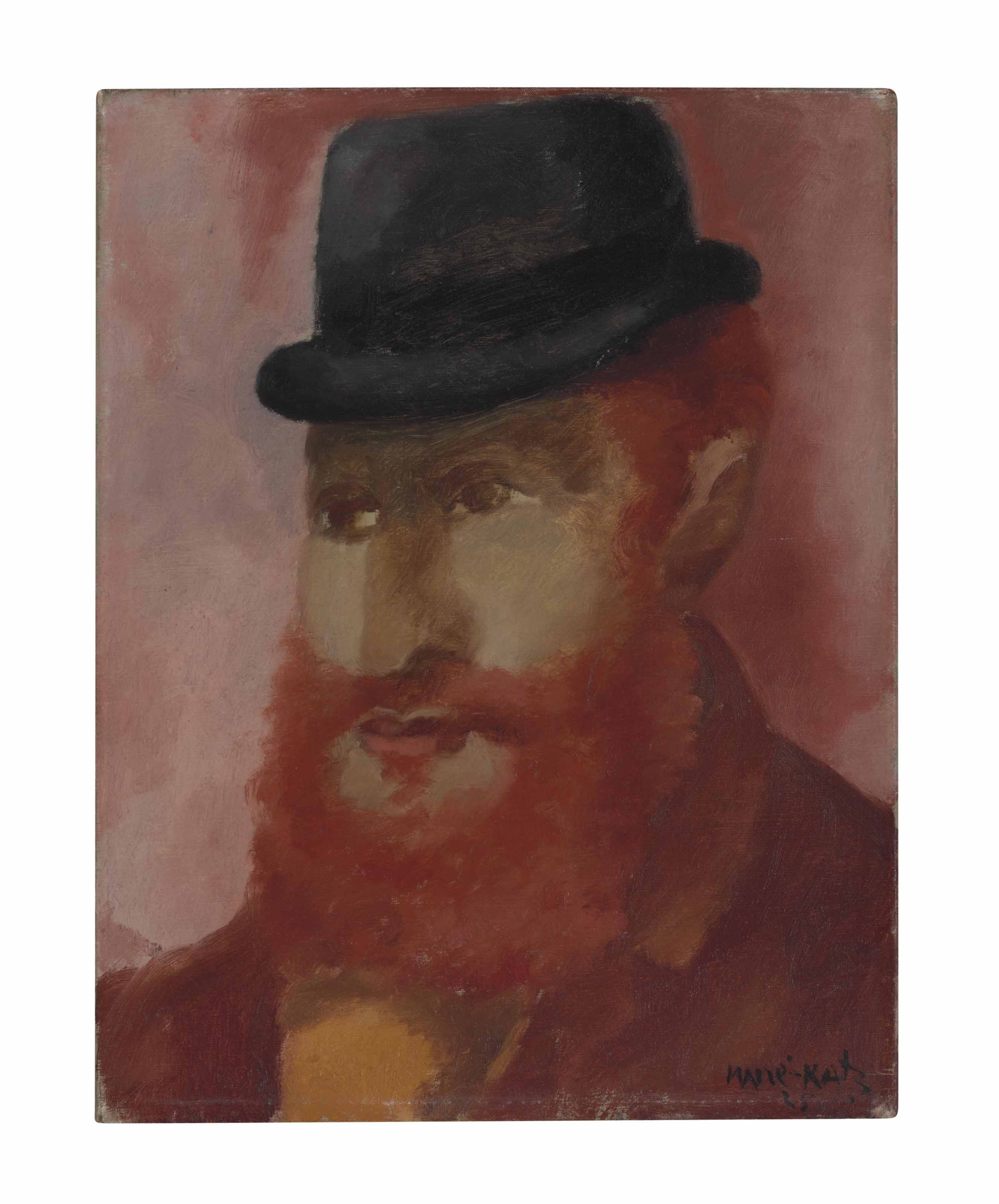 Mane Katz French Ukrainian 1894 1962 Head Of Man In Bowler