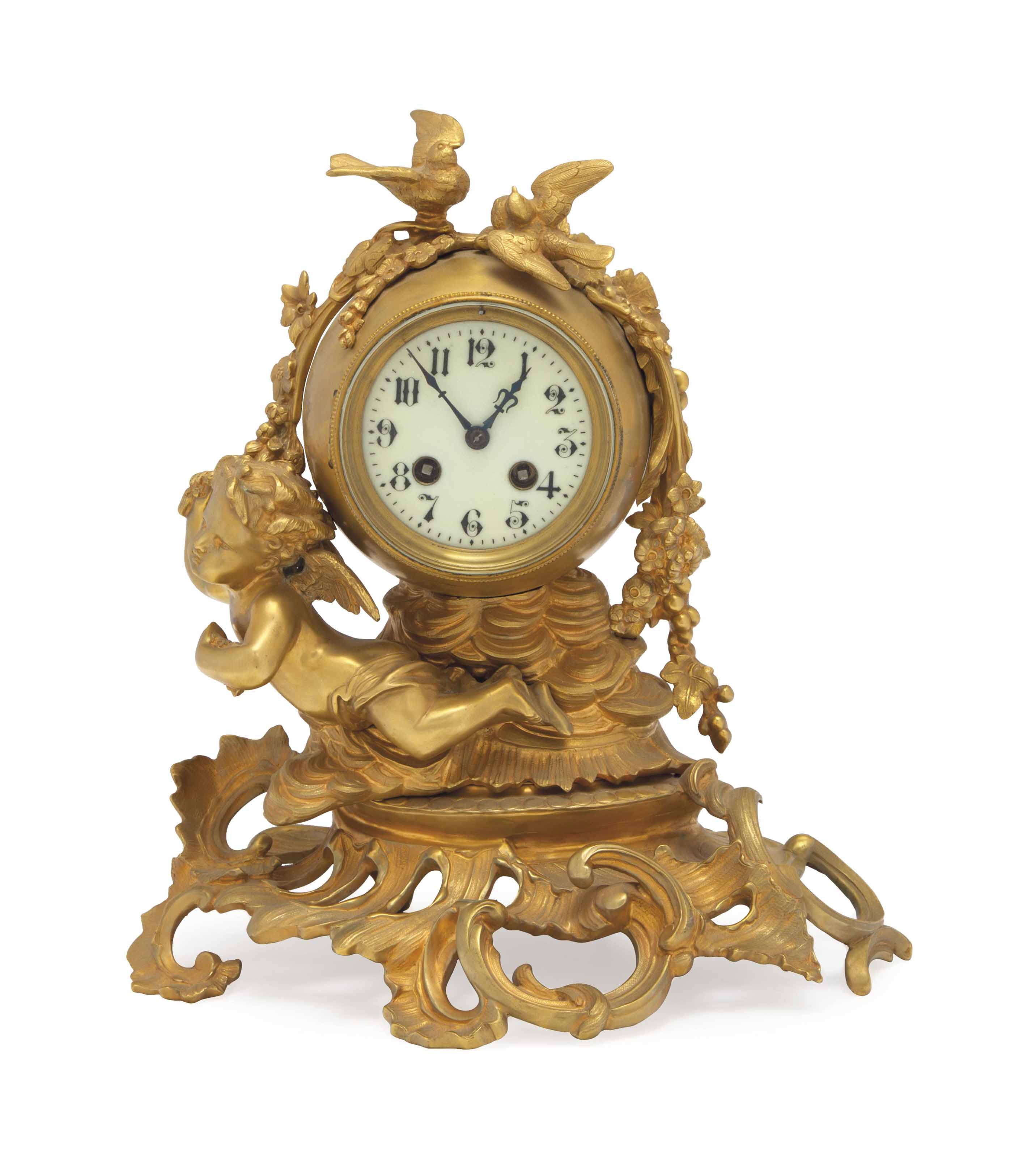 A FRENCH GILT METAL MANTEL CLOCK, , LATE 19TH/20TH CENTURY, Christie's