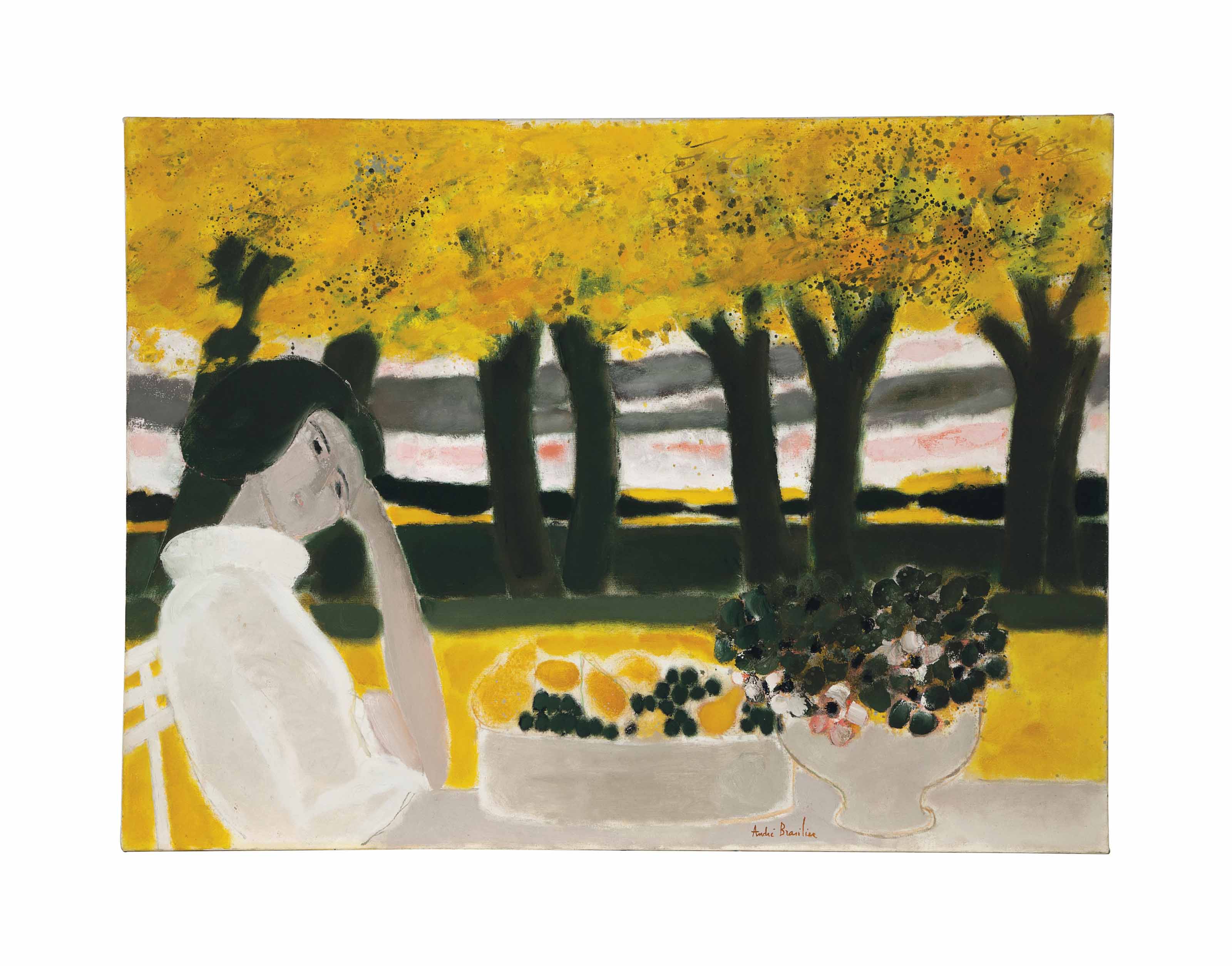 André Brasilier (French, b. 1929) , L'automne à Loupeigne | Christie's