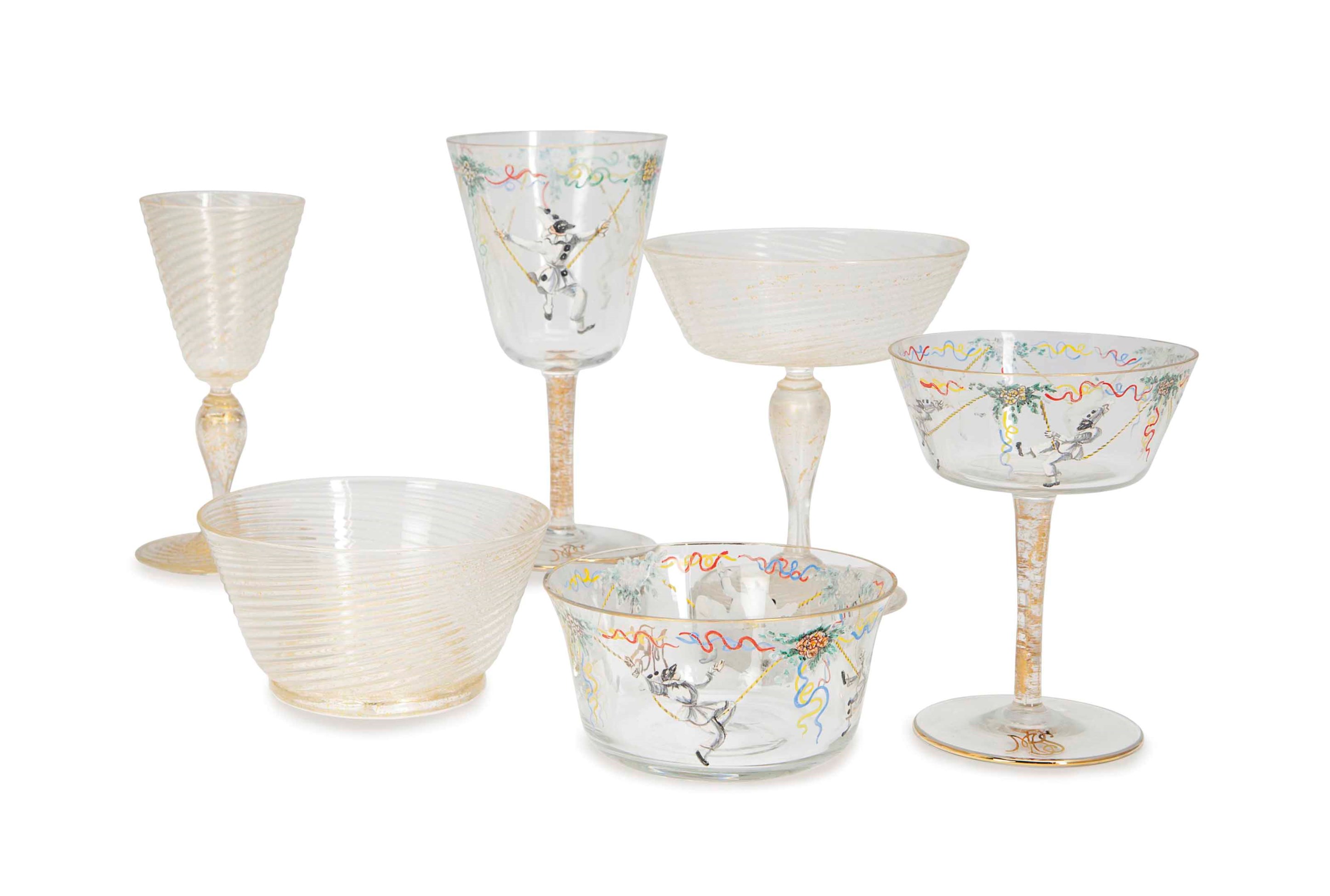 TWO CONTINENTAL GLASS STEMWARE SERVICES, , 20TH CENTURY, Christie's