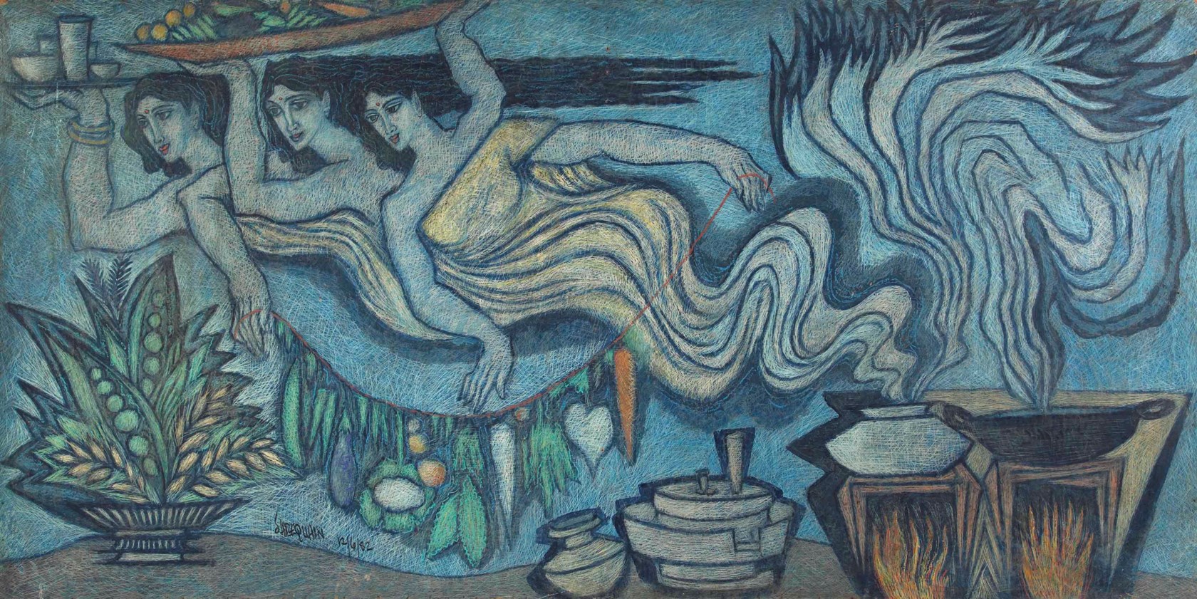 SADEQUAIN (1930-1987) , Untitled (The Three Graces) | Christie's