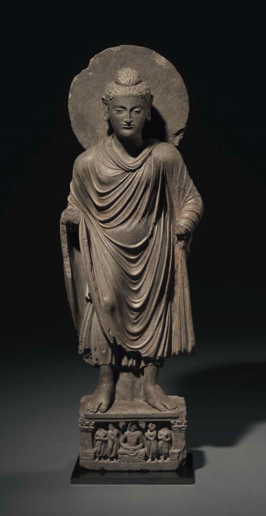 A gray schist figure of Buddha , GANDHARA, 2ND/3RD CENTURY | Christie's