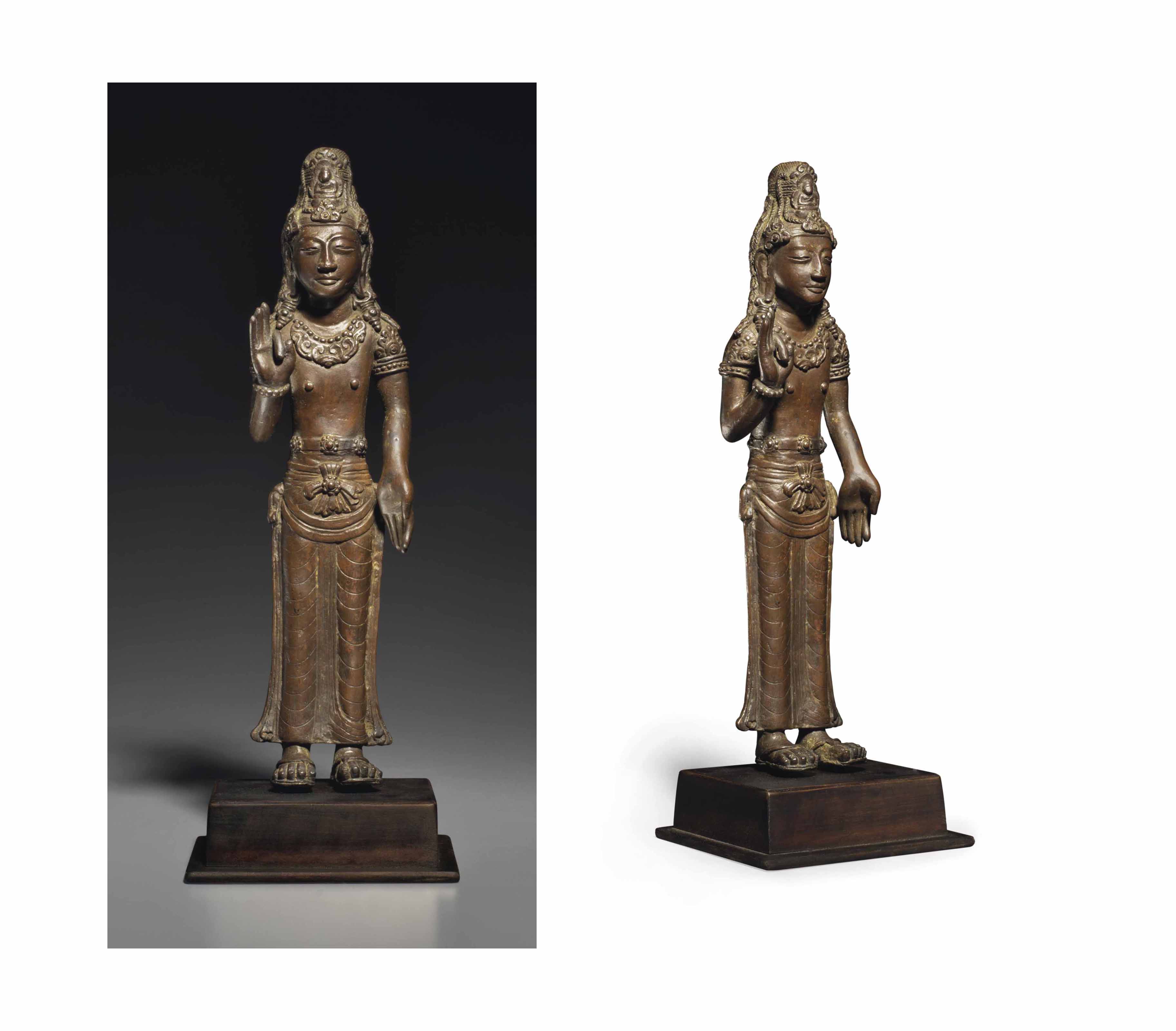 An Unusual Small Bronze Figure Of Acouye Guanyin Dali Kingdom Yunnan Province 12th Century Figure Bronze Christie S