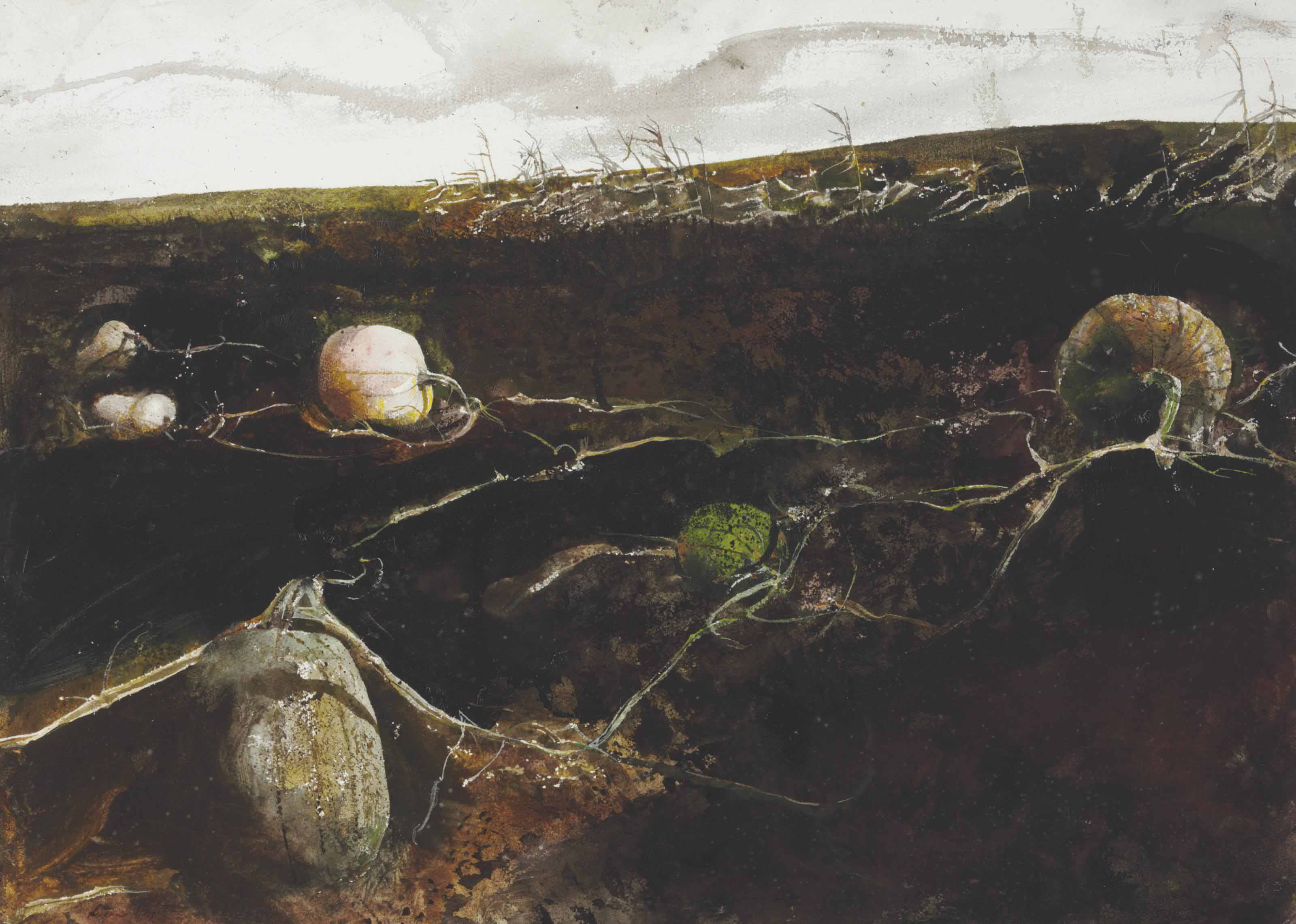 Andrew Wyeth 1917 2009 Pumpkin Hill Christies