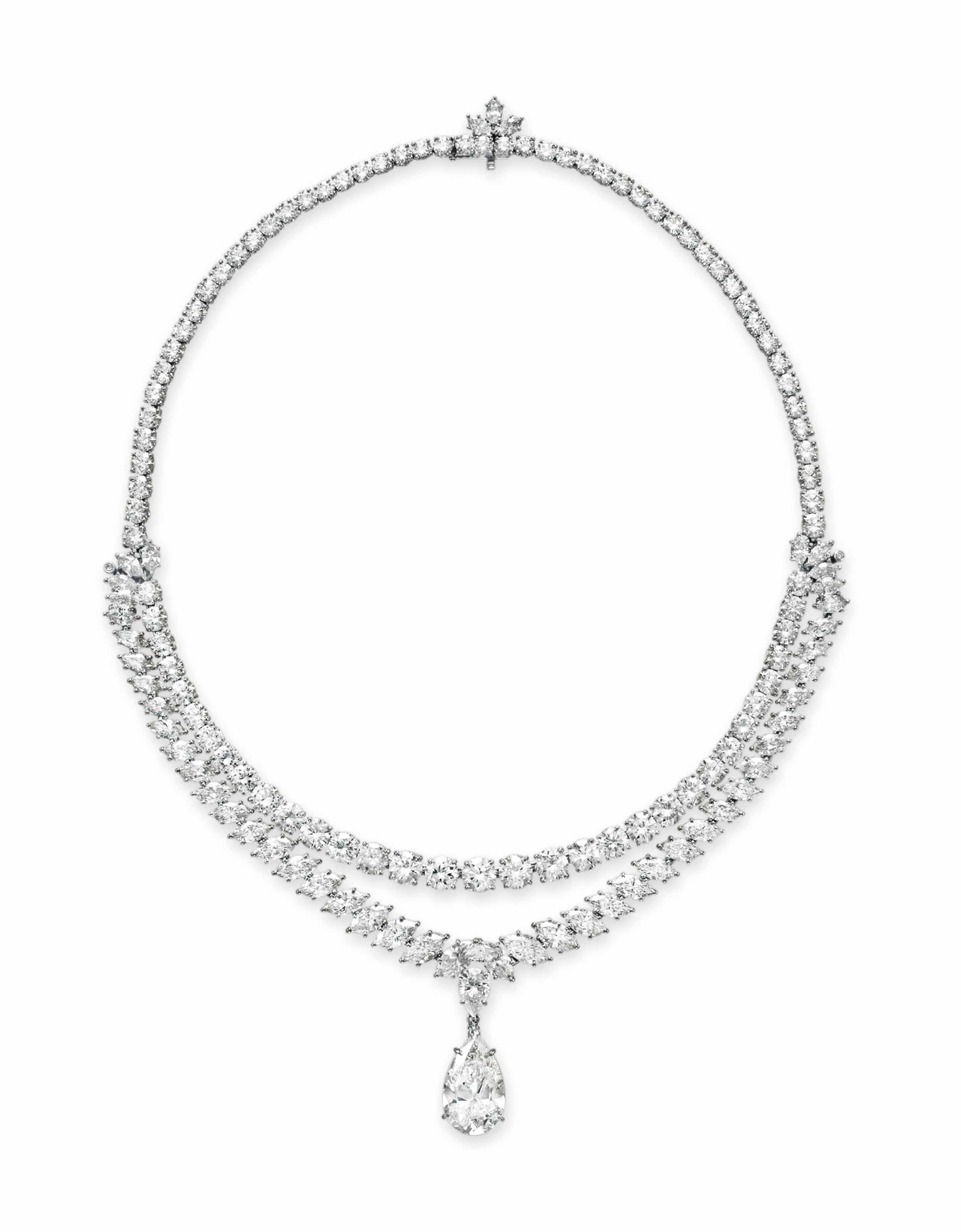 A CONVERTIBLE DIAMOND AND RUBY PENDANT NECKLACE, BY HARRY ...
