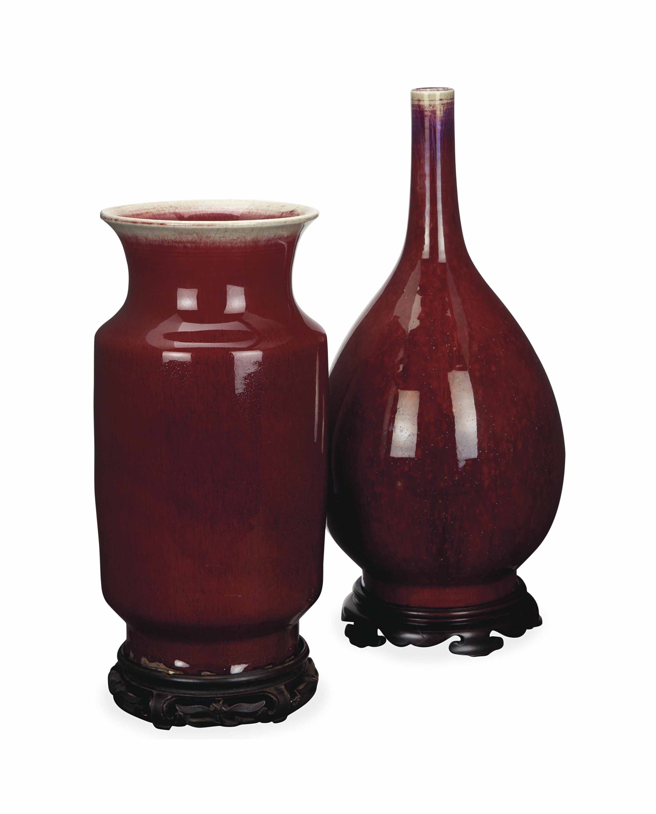 TWO CHINESE COPPER RED GLAZED VASES, , LATE QING DYNASTY, Christie's