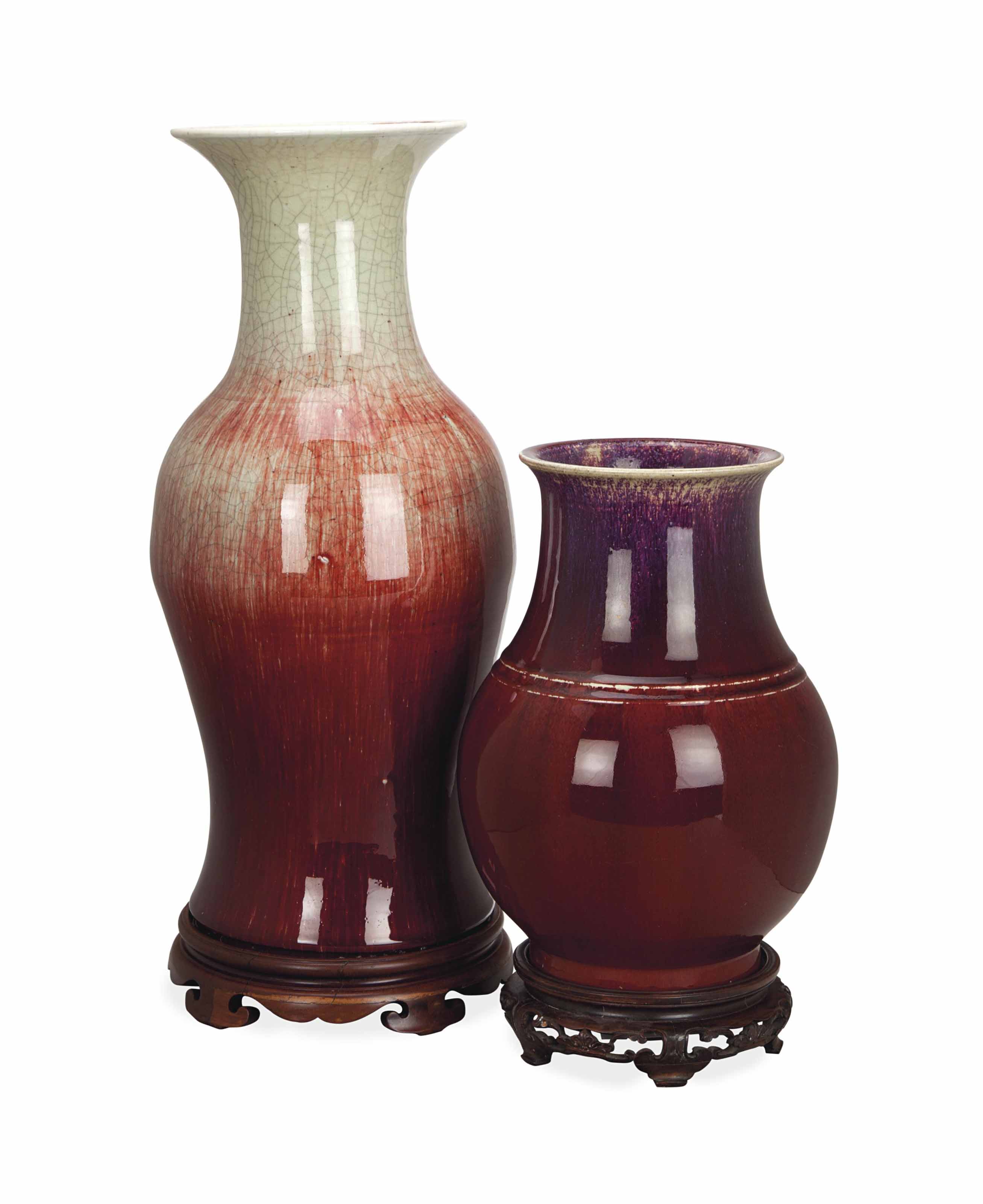 TWO CHINESE COPPER RED GLAZED VASES, , LATE QING DYNASTY, Christie's