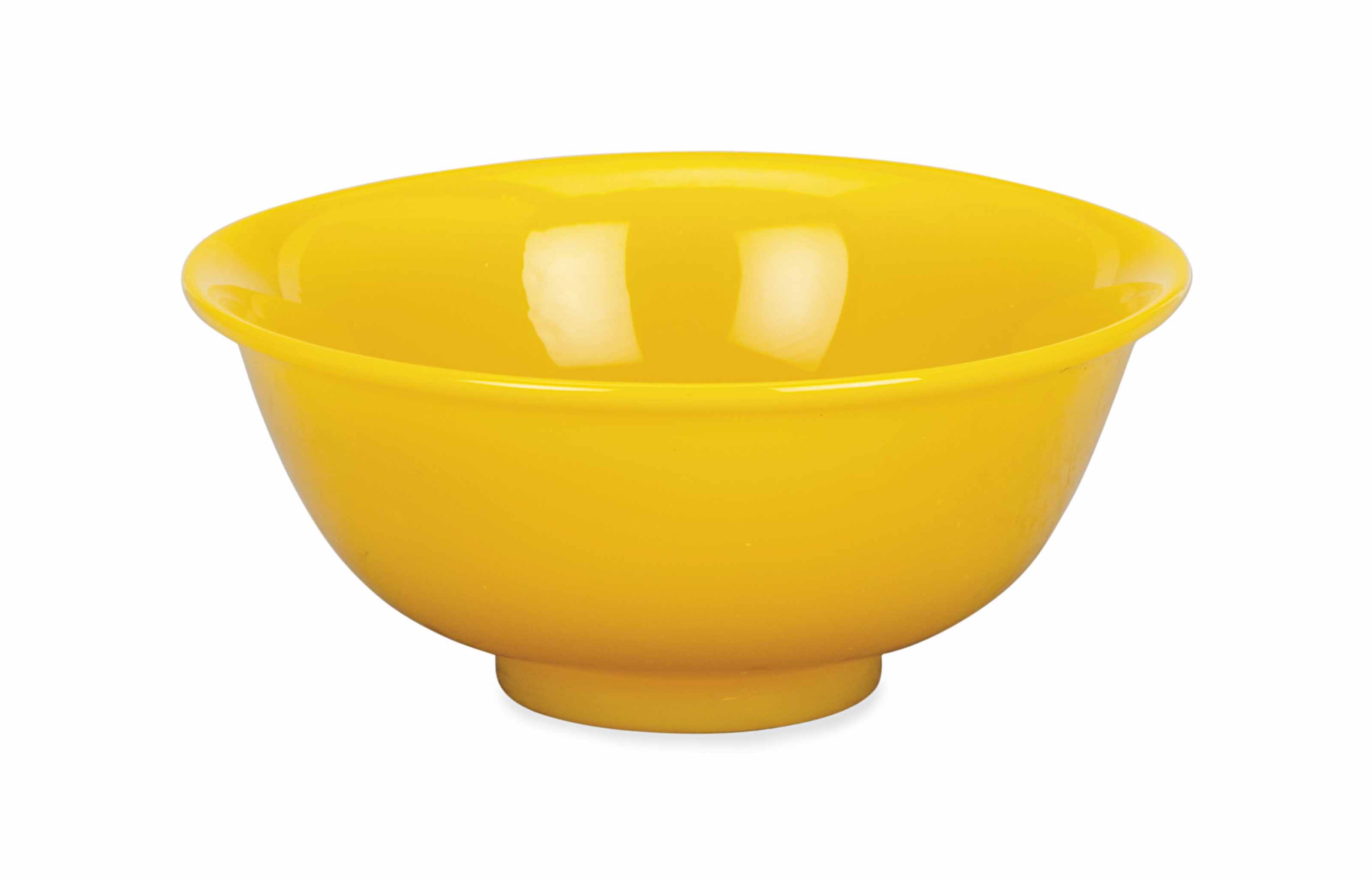 A CHINESE YELLOW GLASS BOWL, , QING DYNASTY Christie's