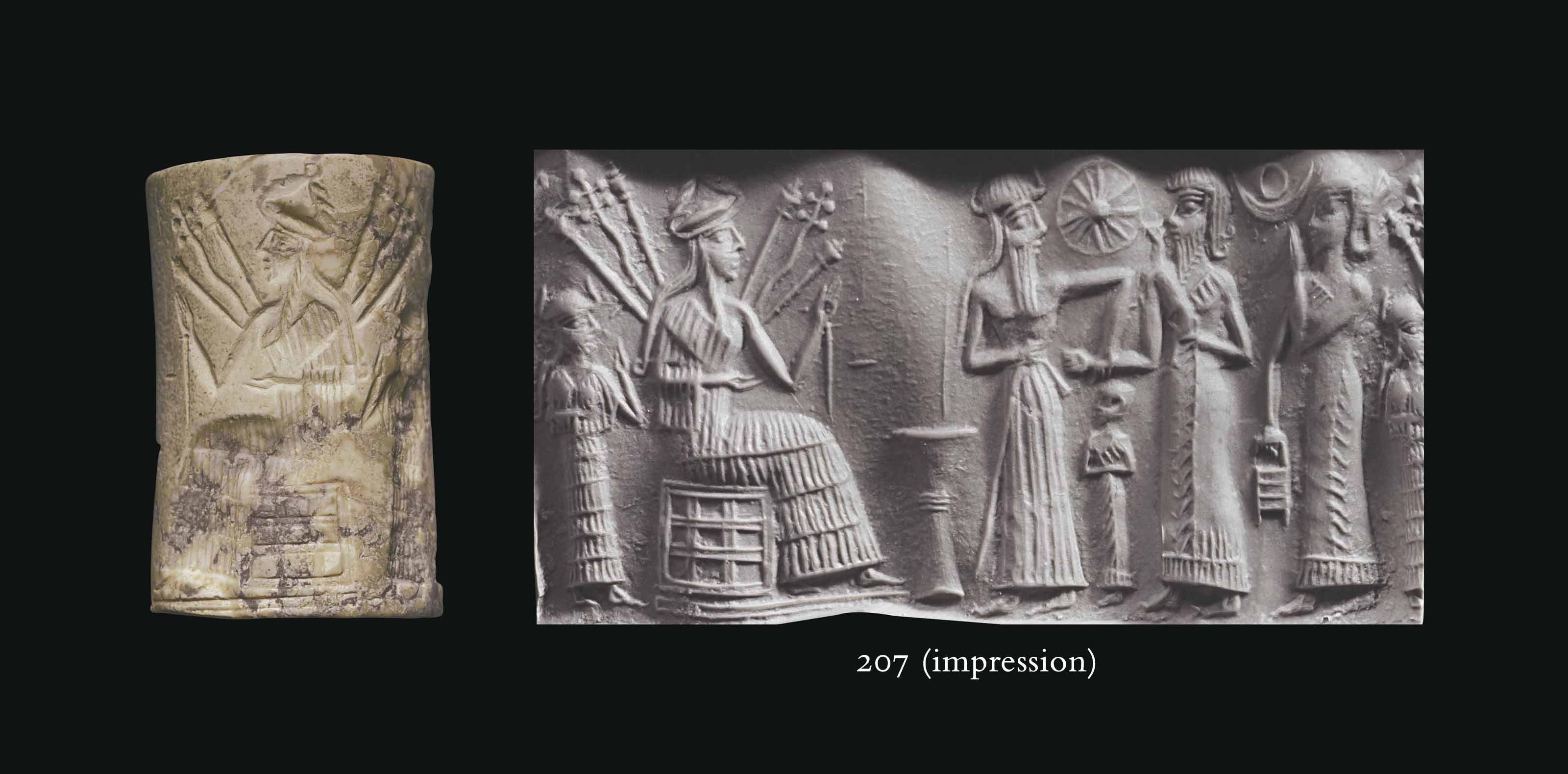 A SUMERIAN SHELL CYLINDER SEAL , EARLY DYNASTIC III, CIRCA 2500-2334 B ...