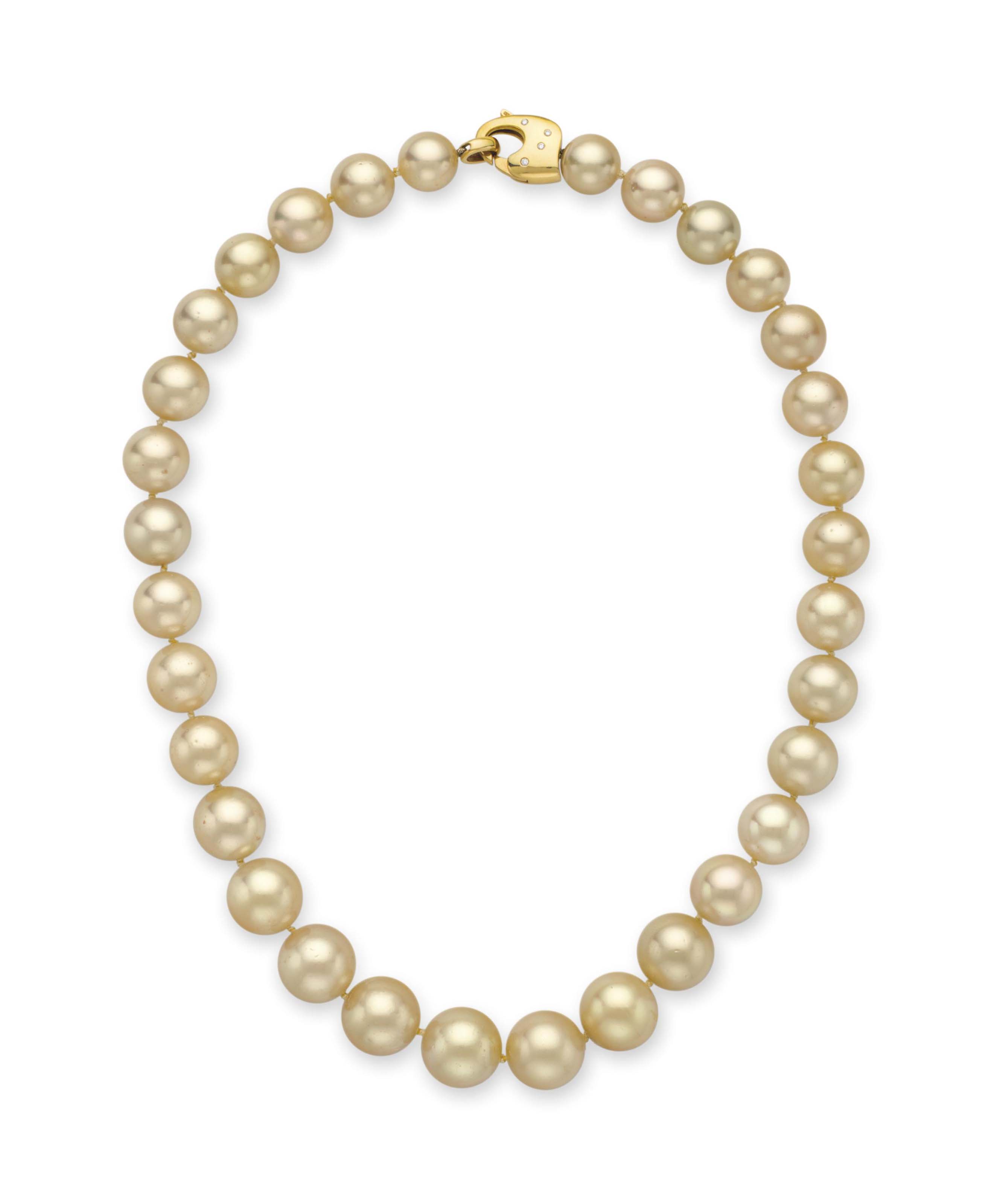 A SINGLE STRAND CULTURED PEARL NECKLACE Christie's
