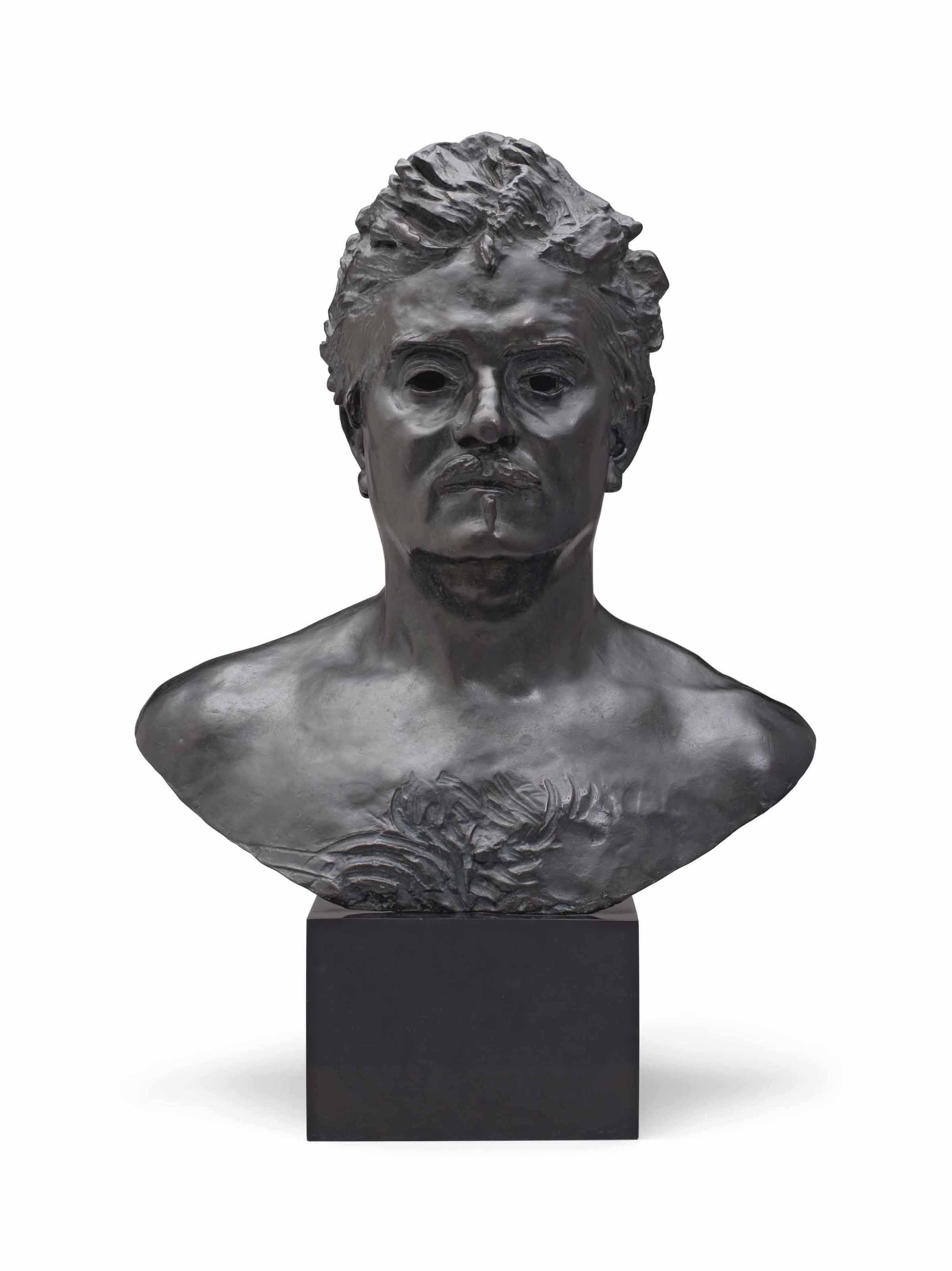 Buste de Balzac jeune, étude d'après le portrait de Deveria 
