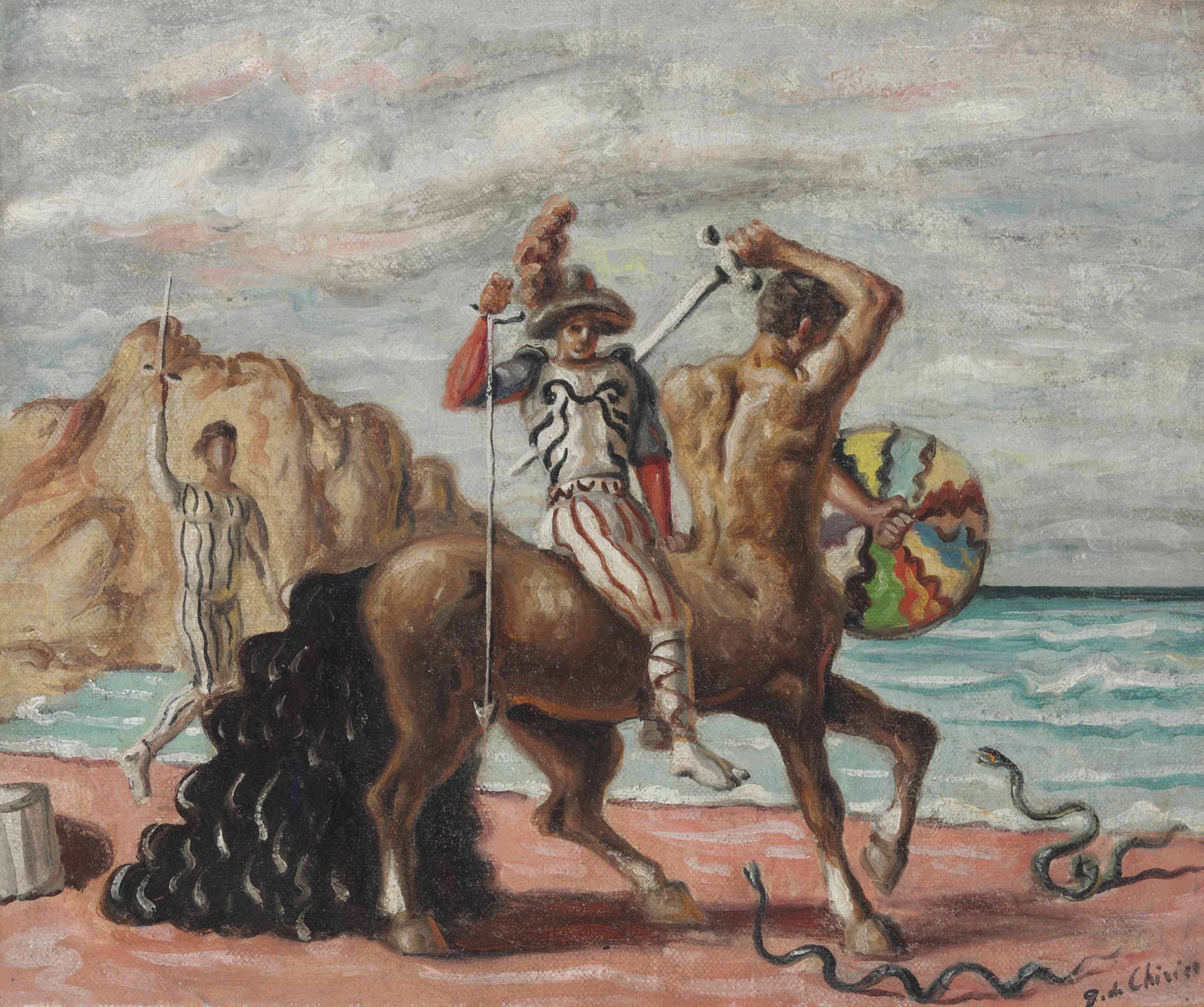 Puritani e Centauro in riva al mare 
