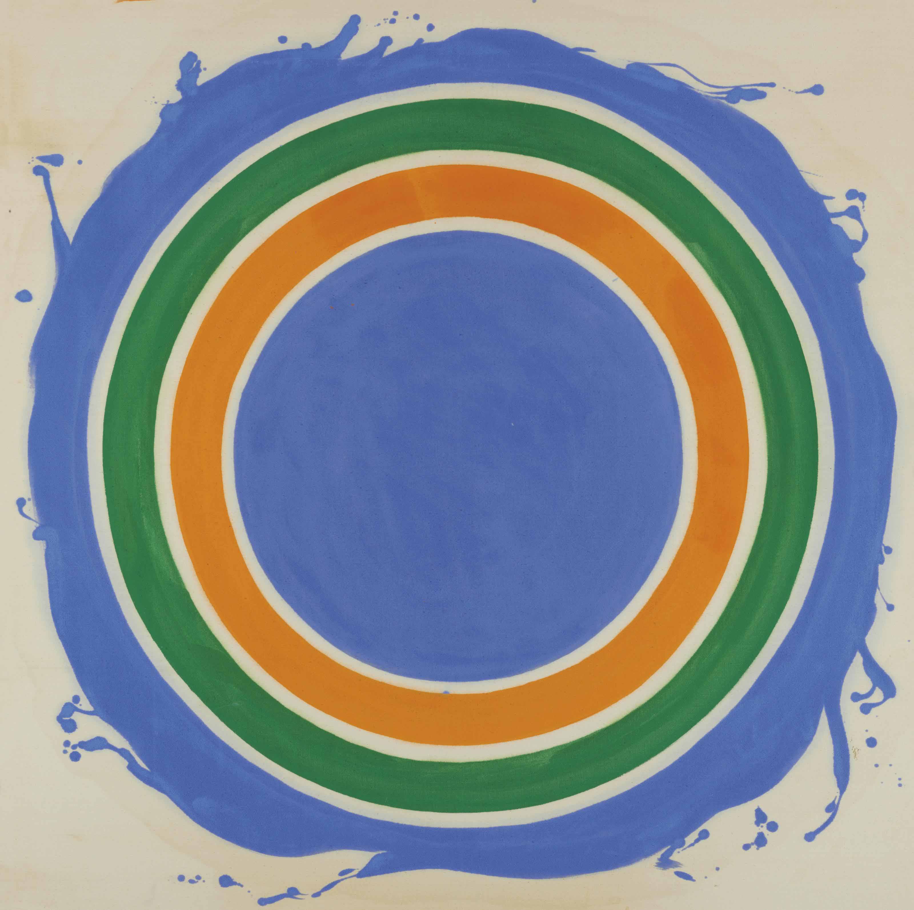 Kenneth Noland (1924-2010), Untitled, 1958-1959.&nbsp;42 x 42 in (106.6 x 106.6 cm). Sold on 16 May 2013 at Christie&rsquo;s in New York.&nbsp;&copy; Estate of Kenneth Noland/VAGA at ARS, NY and DACS, London 2019