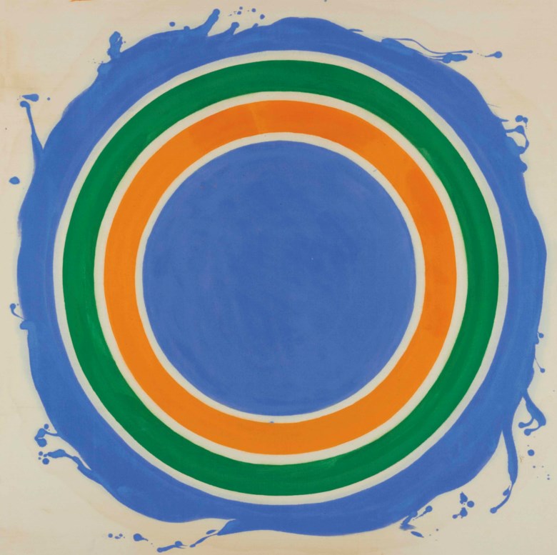 Kenneth Noland (1924-2010), Untitled, 1958-1959. 42 x 42 in (106.6 x 106.6 cm). Sold on 16 May 2013 at Christie’s in New York. © Estate of Kenneth NolandVAGA at ARS, NY and DACS, London 2019