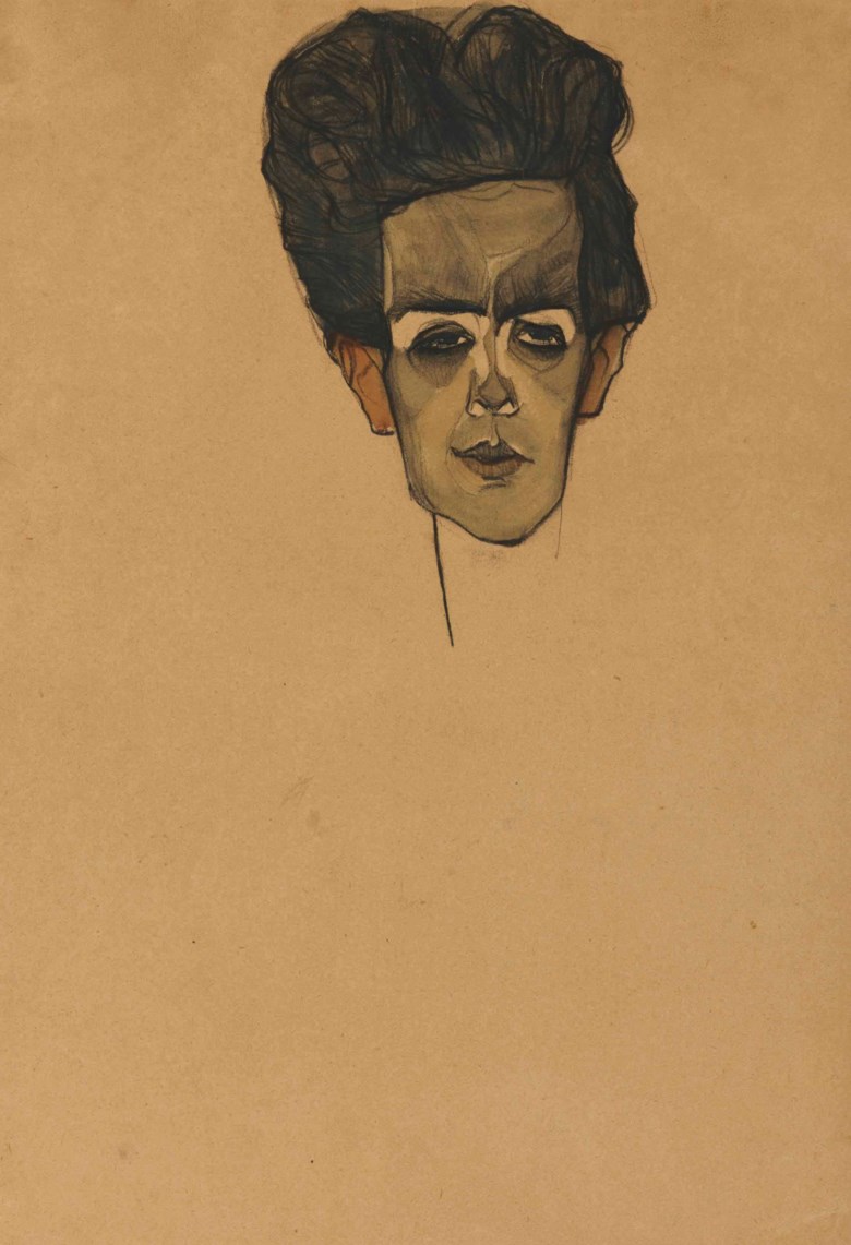 Egon Schiele (1890-1918), Selbstbildnis, executed in 1910. 17¼ x 12  in (43.7 x 30.5  cm). Sold for $1,625,000 on 5 November 2013 at Christie’s in New York