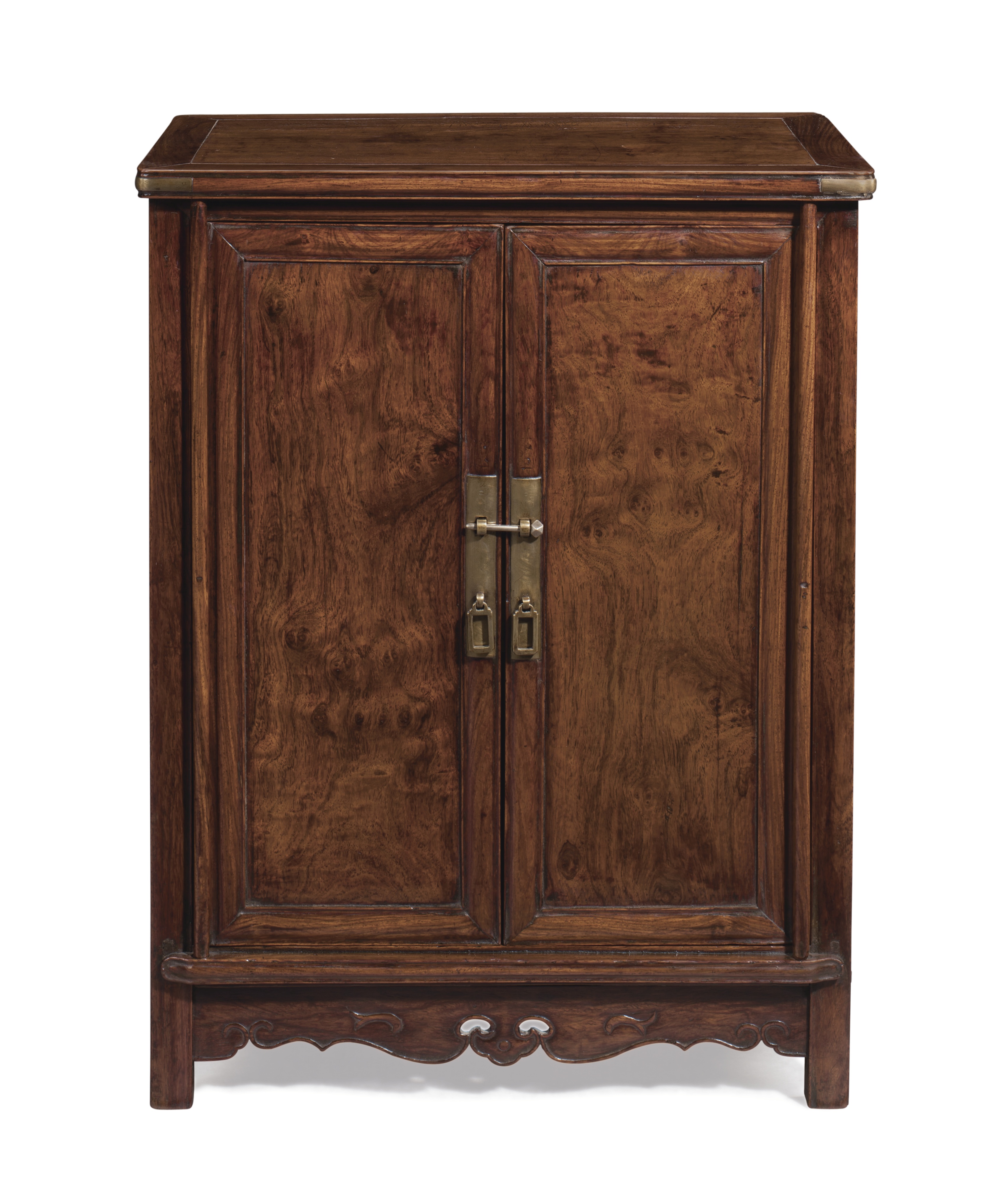 A Rare Small Huanghuali Square Corner Kang Cabinet Kanggui 18th