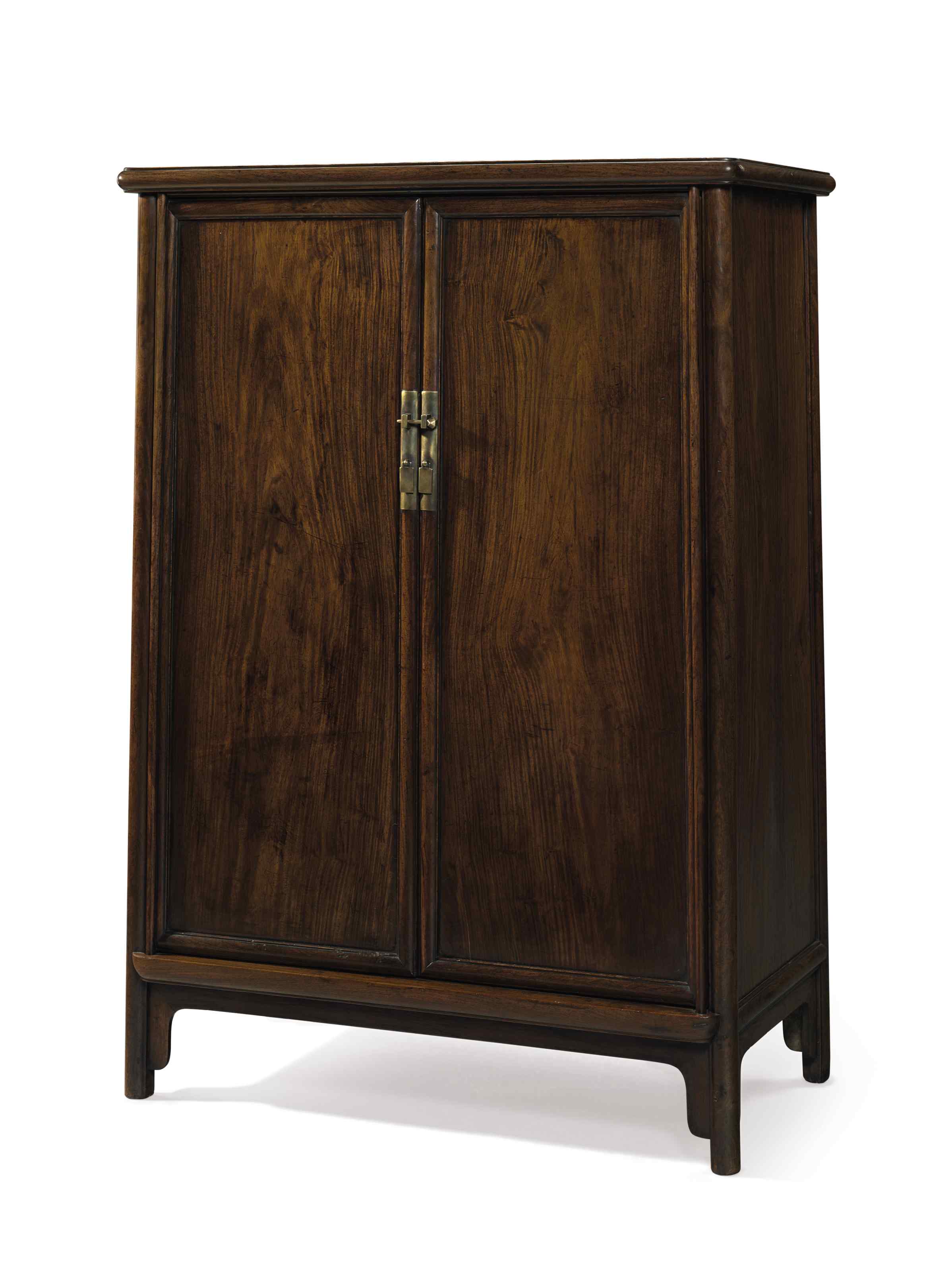 A Rare Huanghuali Round Corner Tapered Cabinet Yuanjiaogui 17th Century Furniture Lighting Cabinets Cupboards Christie S