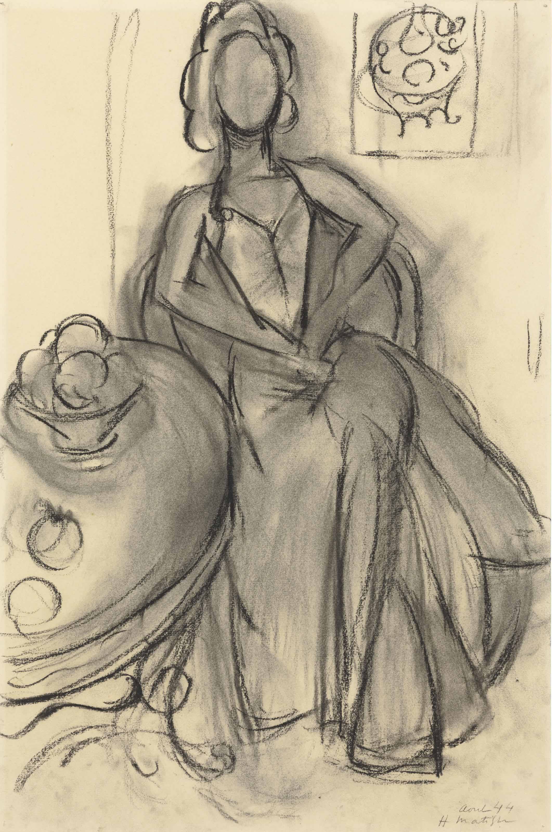 Femme au guéridon 
