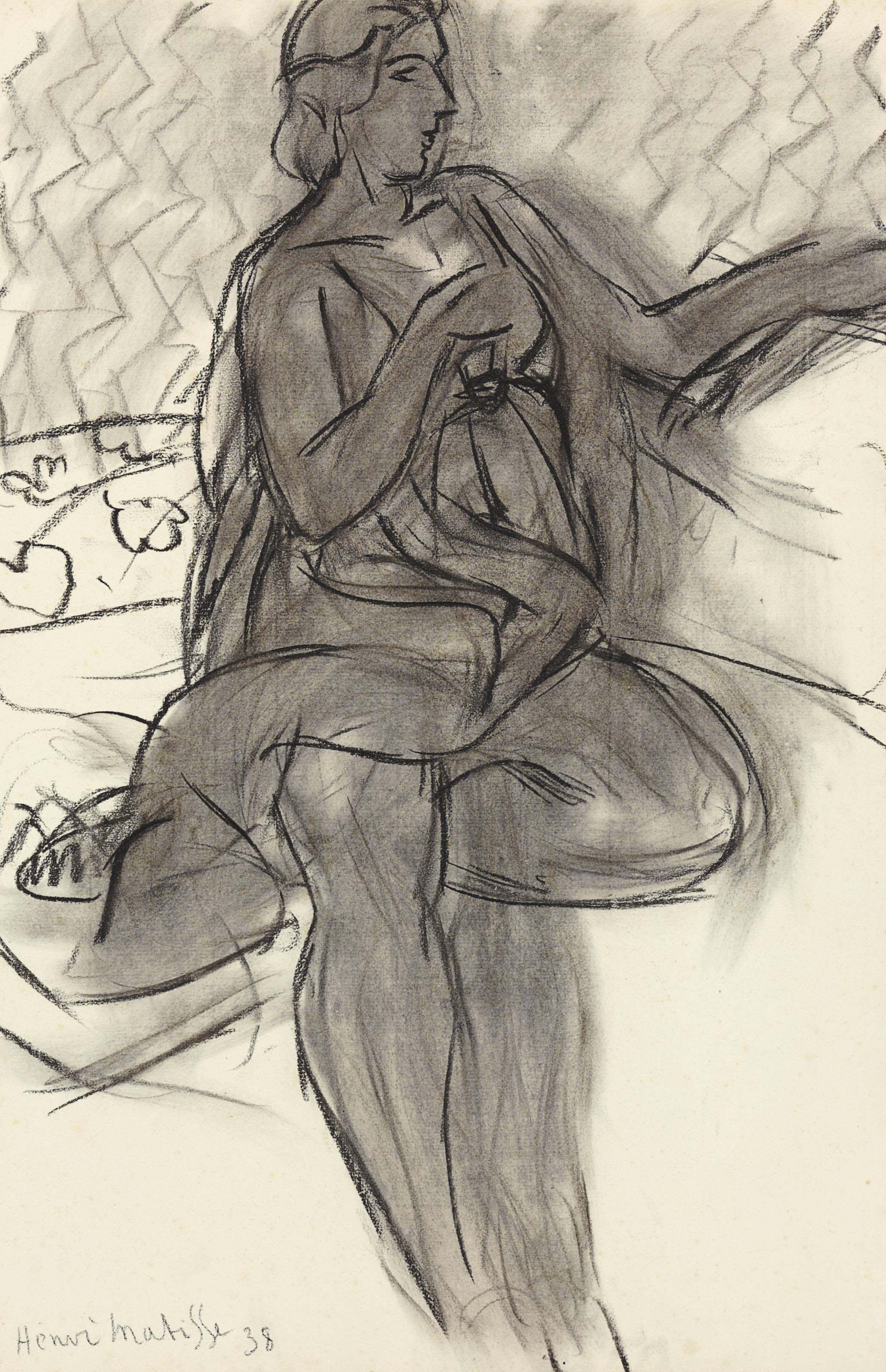 Femme à la jambe repliée 
